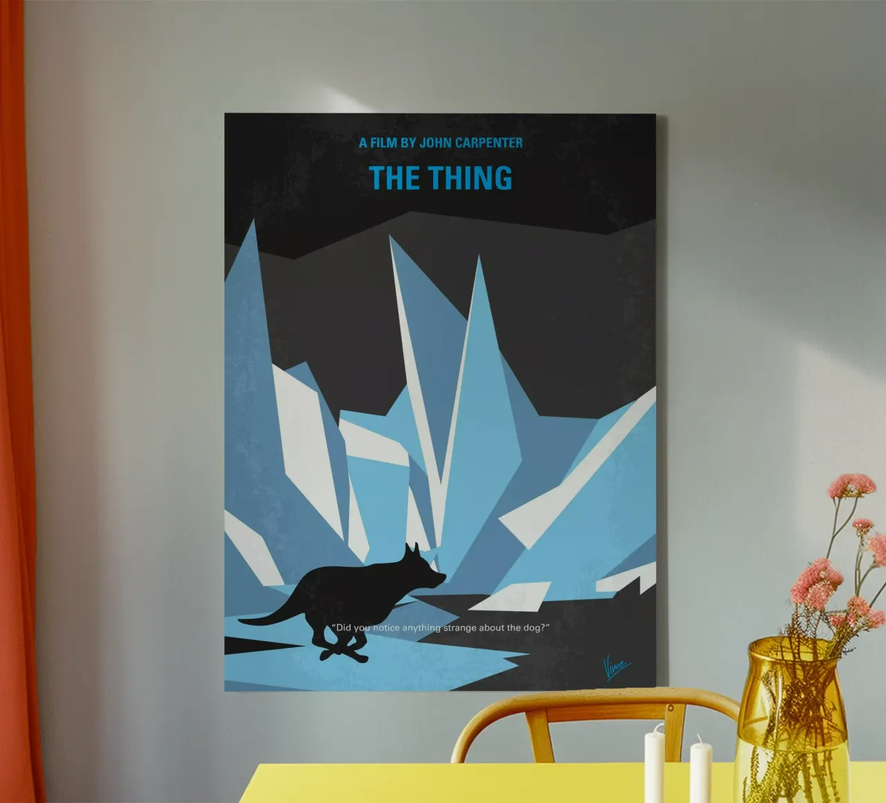 No466 My The Thing minimal movie poster tela con Cornice a cassetta da Chungkong