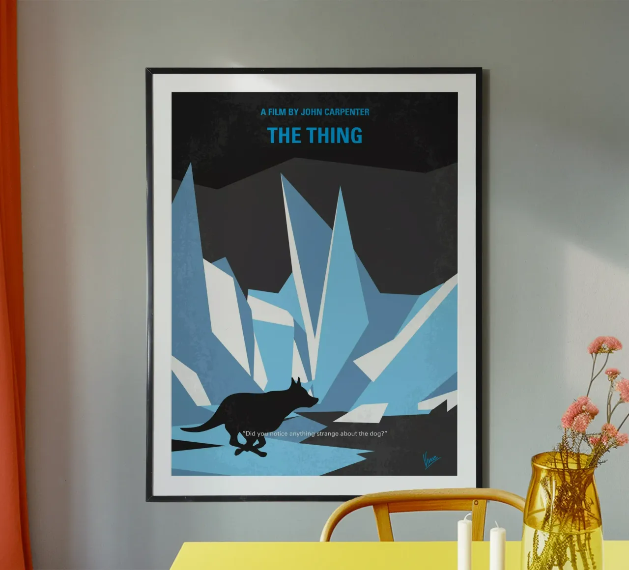 No466 My The Thing minimal movie poster poster con telaio in legno da Chungkong