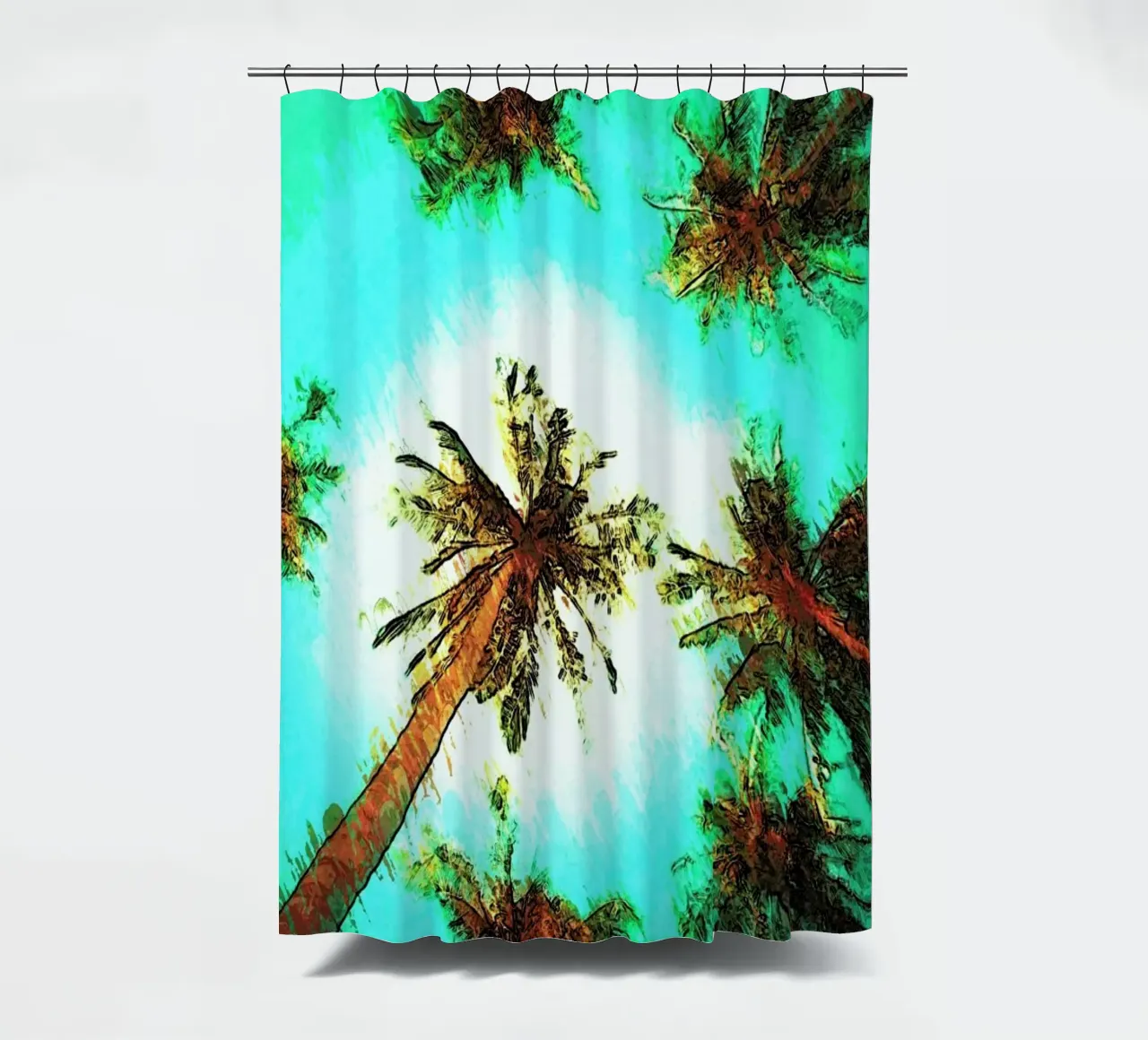 Paradise shower curtain by Xchange Art Studio