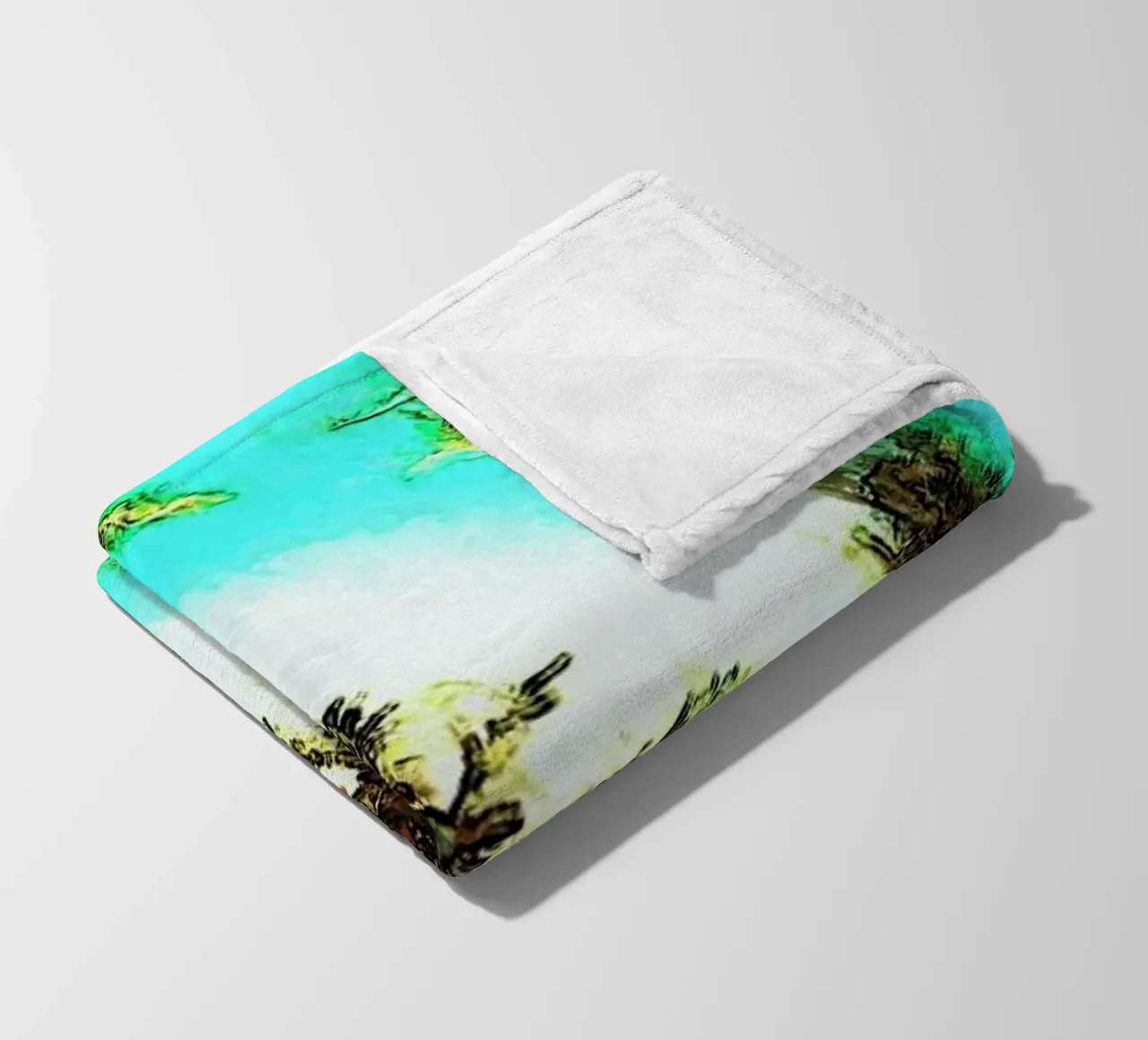 Paradise fleece blanket by Xchange Art Studio