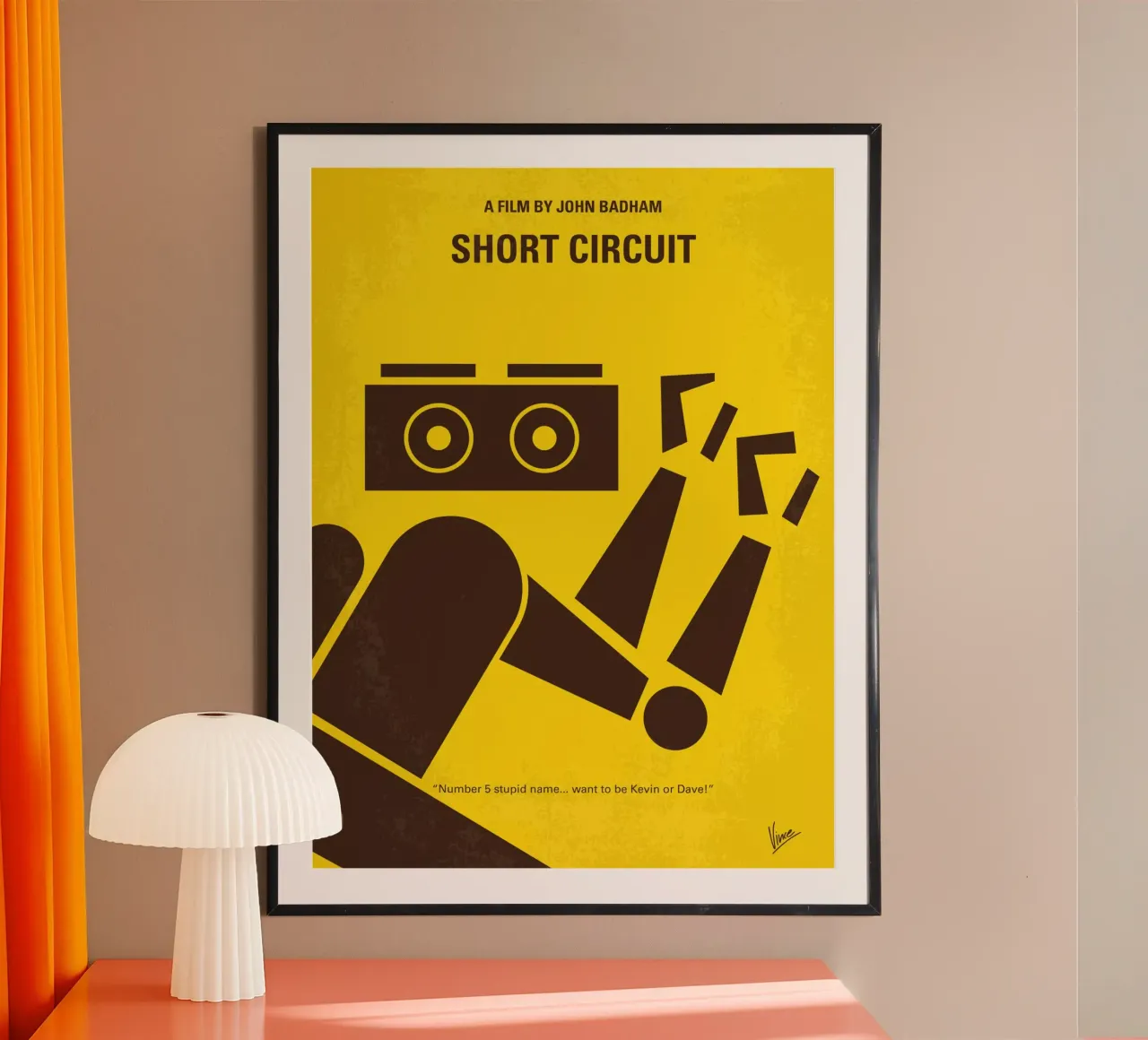 No470 My Short Circuit minimal movie poster carta hahnemühle da Chungkong