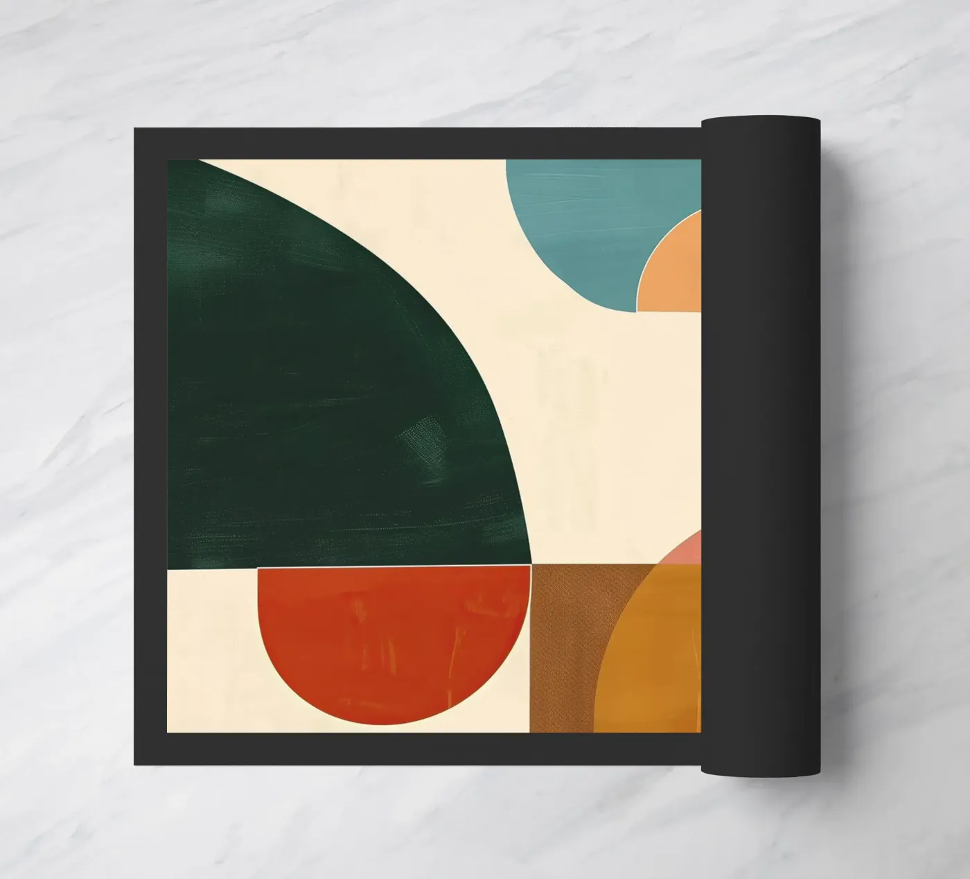 Divided Sun doormat by Luca