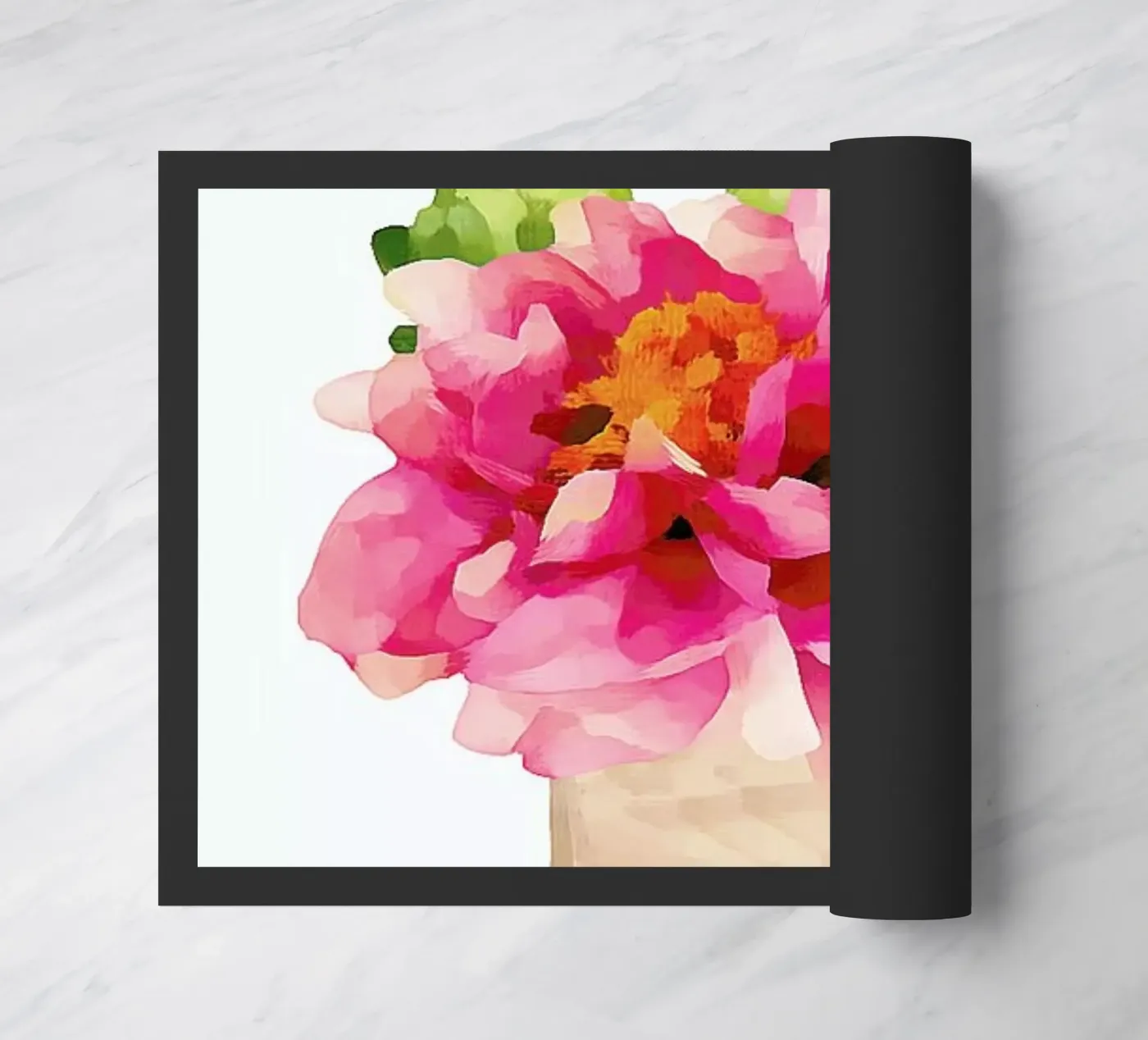 Peonies deurmat van Xchange Art Studio