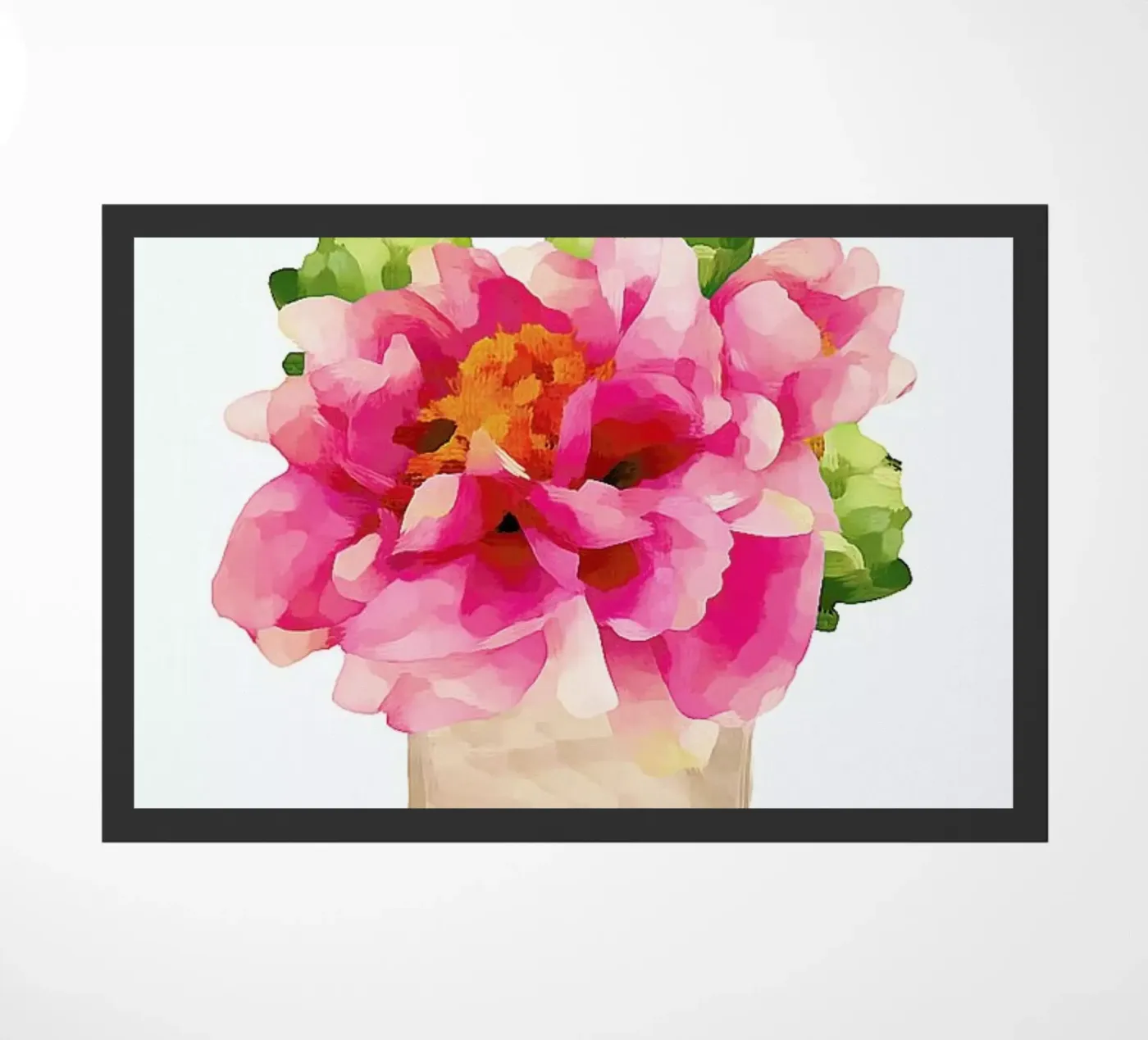 Peonies deurmat van Xchange Art Studio