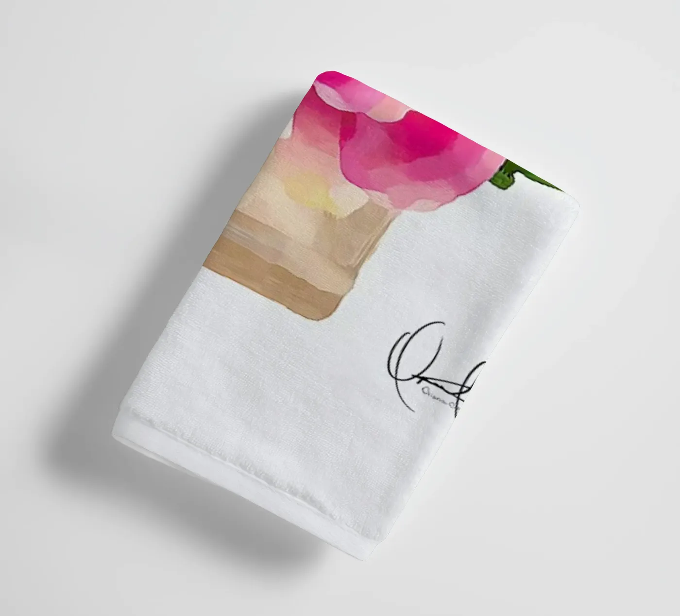 Peonies badhanddoek van Xchange Art Studio