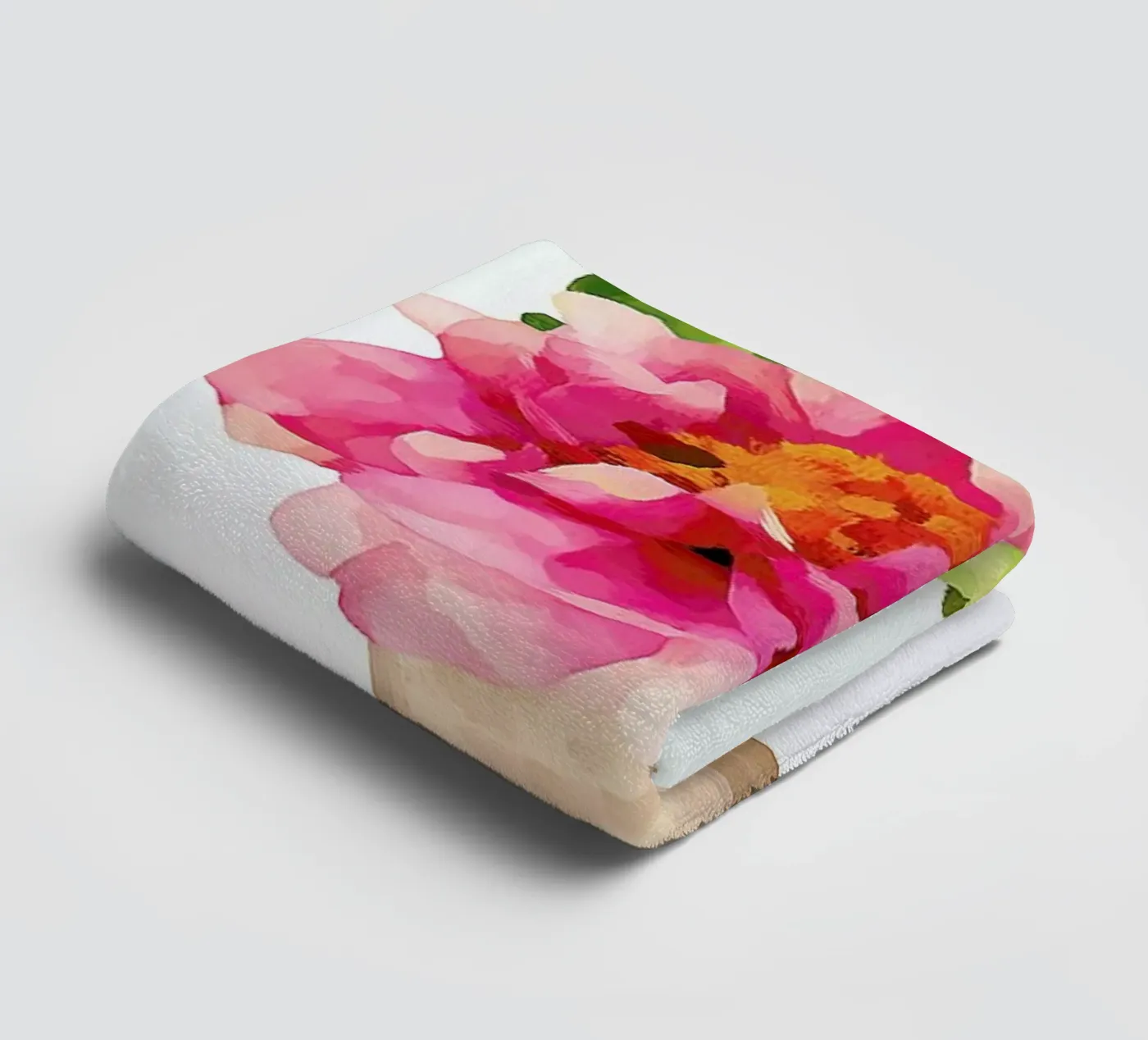Peonies badhanddoek van Xchange Art Studio
