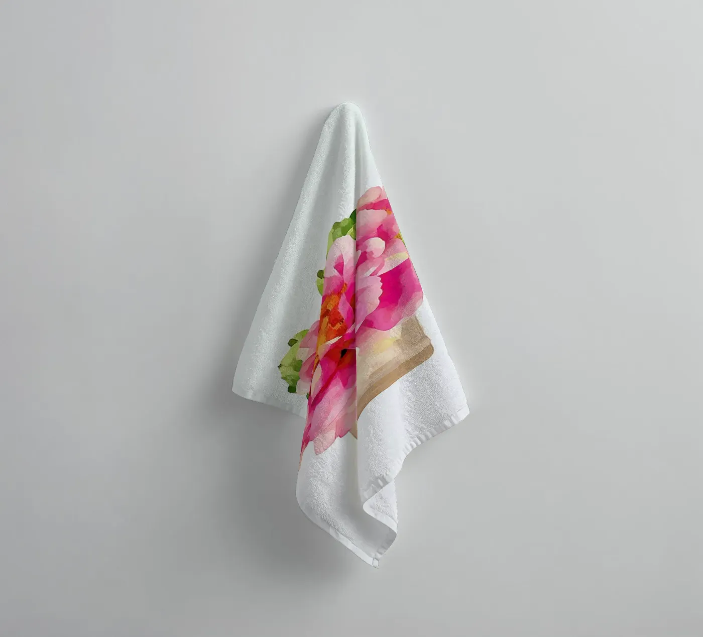 Peonies badhanddoek van Xchange Art Studio