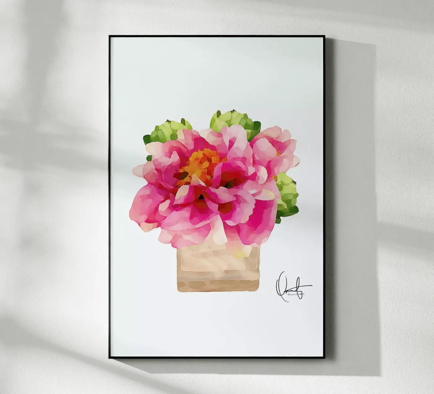 Peonies plexiglass da Xchange Art Studio