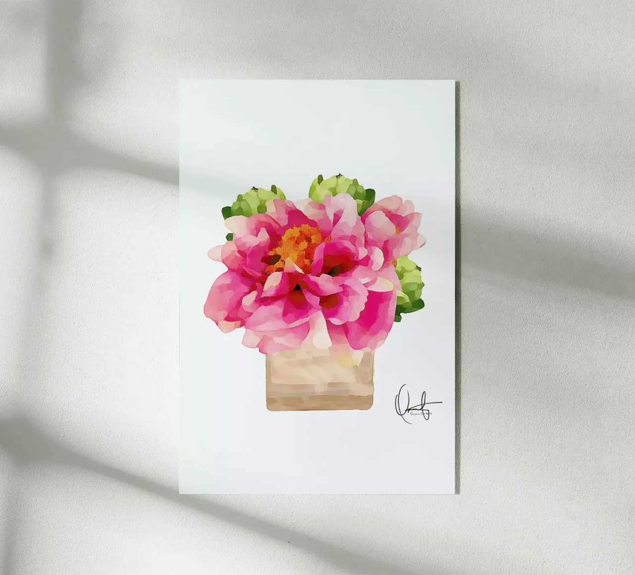 Peonies plexiglass da Xchange Art Studio
