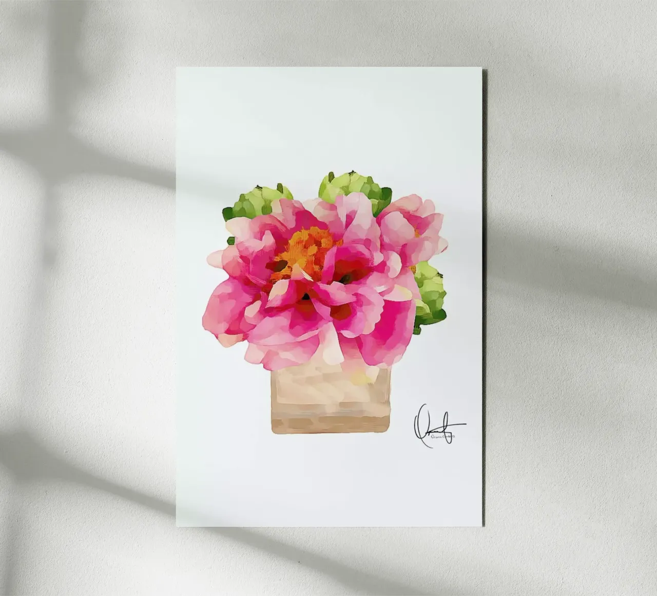 Peonies alluminio dibond da Xchange Art Studio
