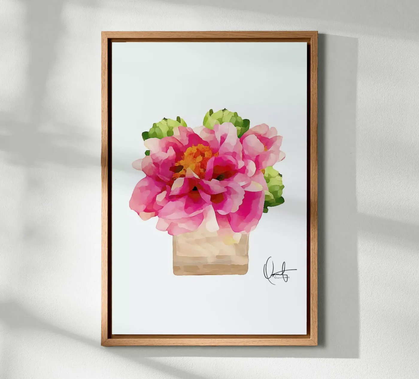 Peonies tela da Xchange Art Studio