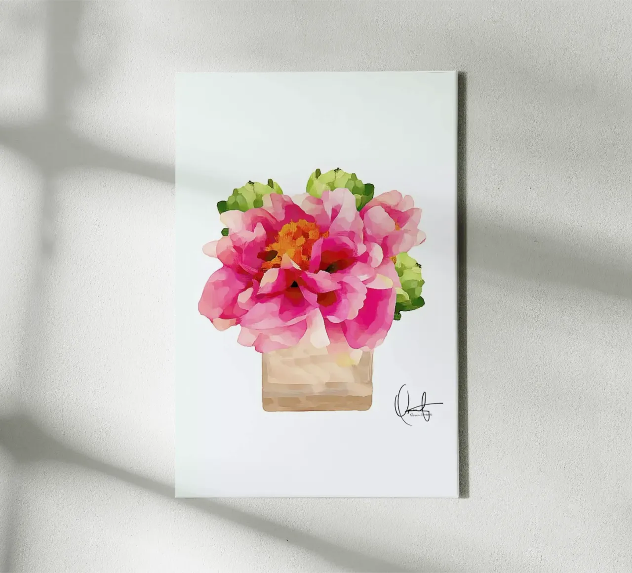Peonies tela da Xchange Art Studio