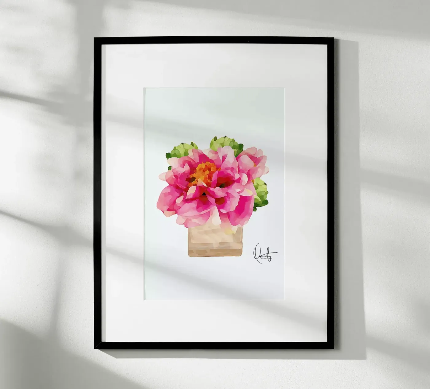 Peonies poster van Xchange Art Studio
