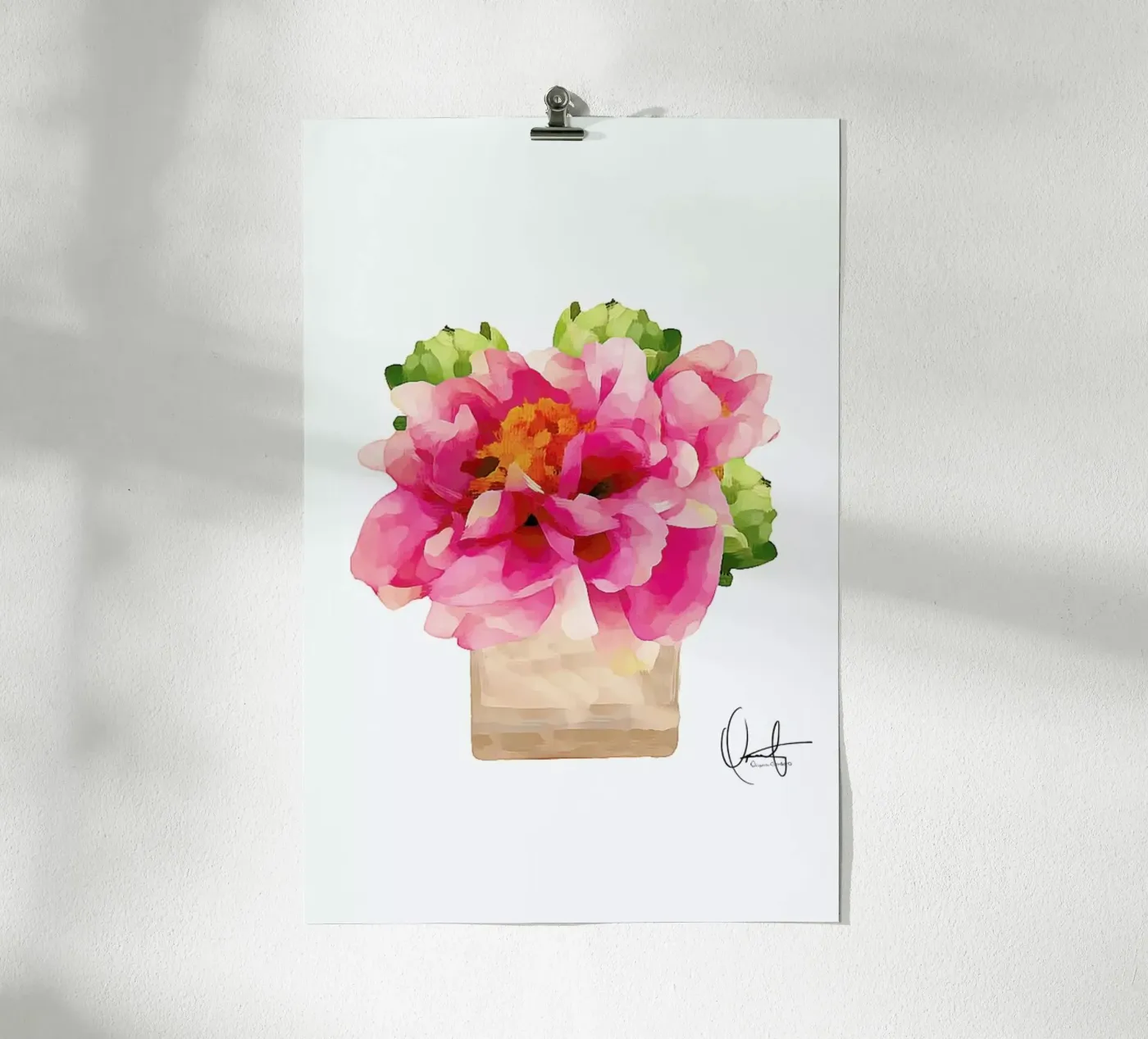 Peonies poster van Xchange Art Studio