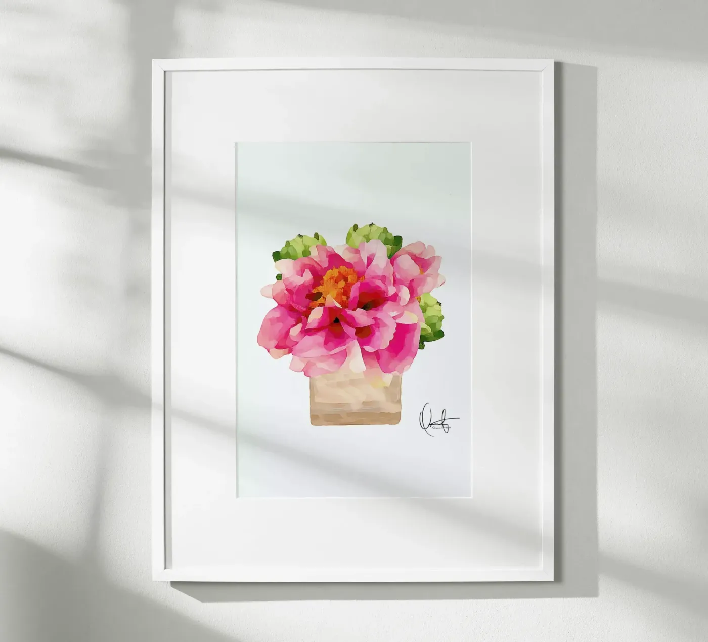 Peonies poster van Xchange Art Studio