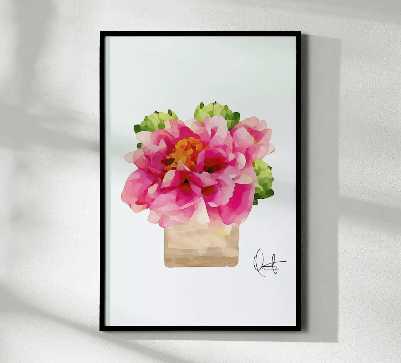 Peonies poster van Xchange Art Studio