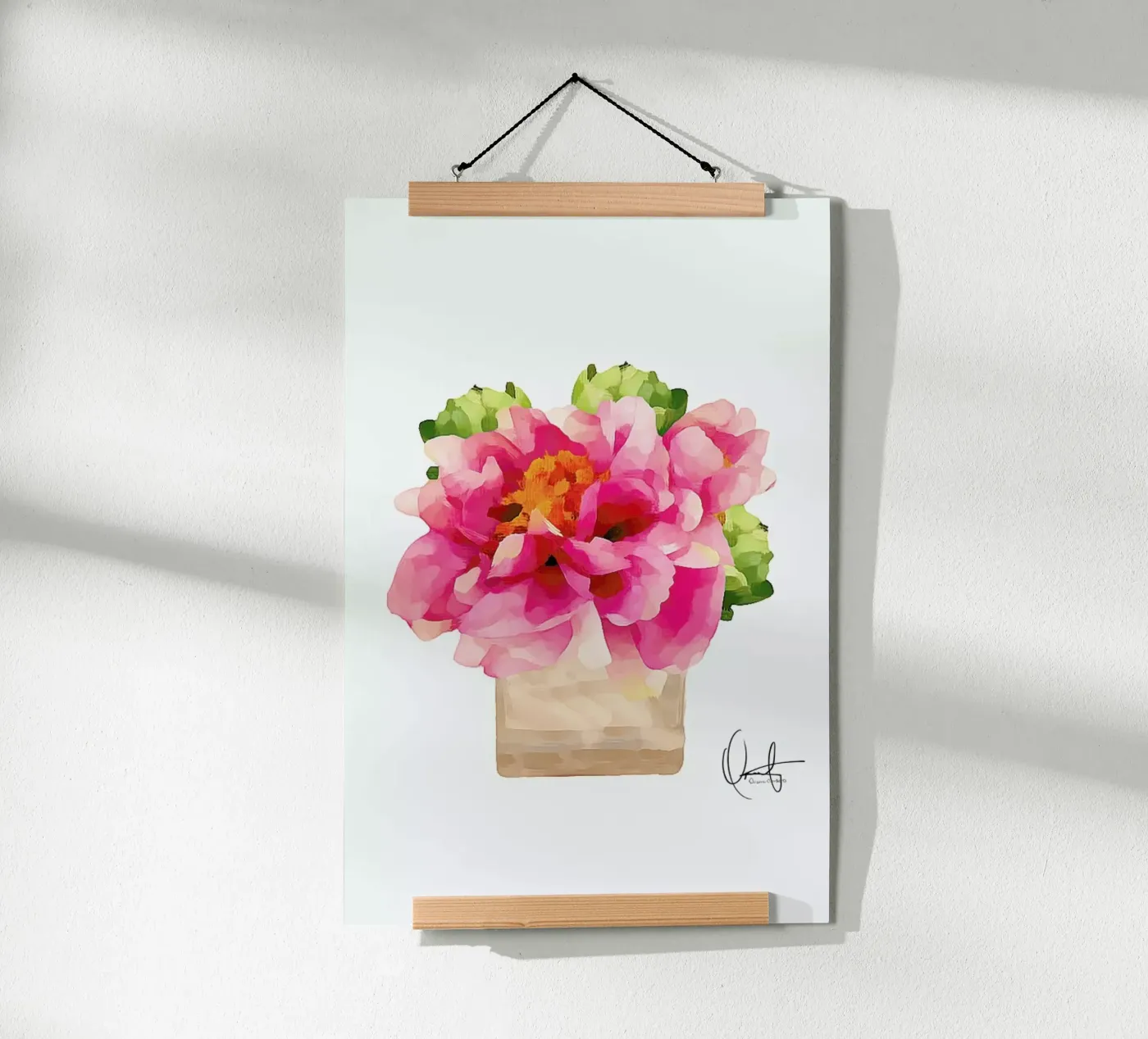 Peonies poster van Xchange Art Studio