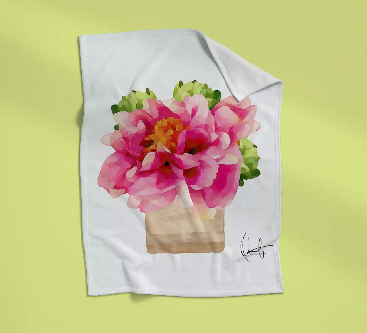 Peonies Fleecedecke von Xchange Art Studio
