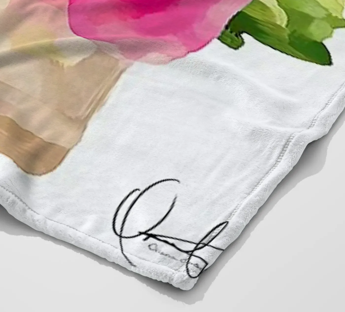 Peonies fleecedeken van Xchange Art Studio