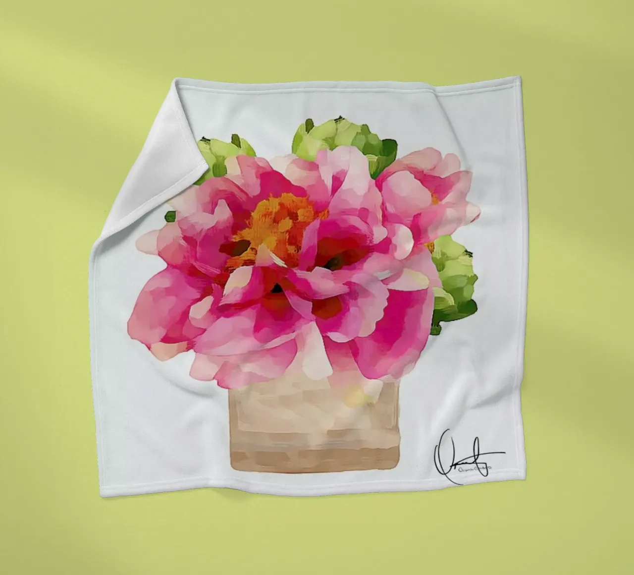 Peonies Fleecedecke von Xchange Art Studio