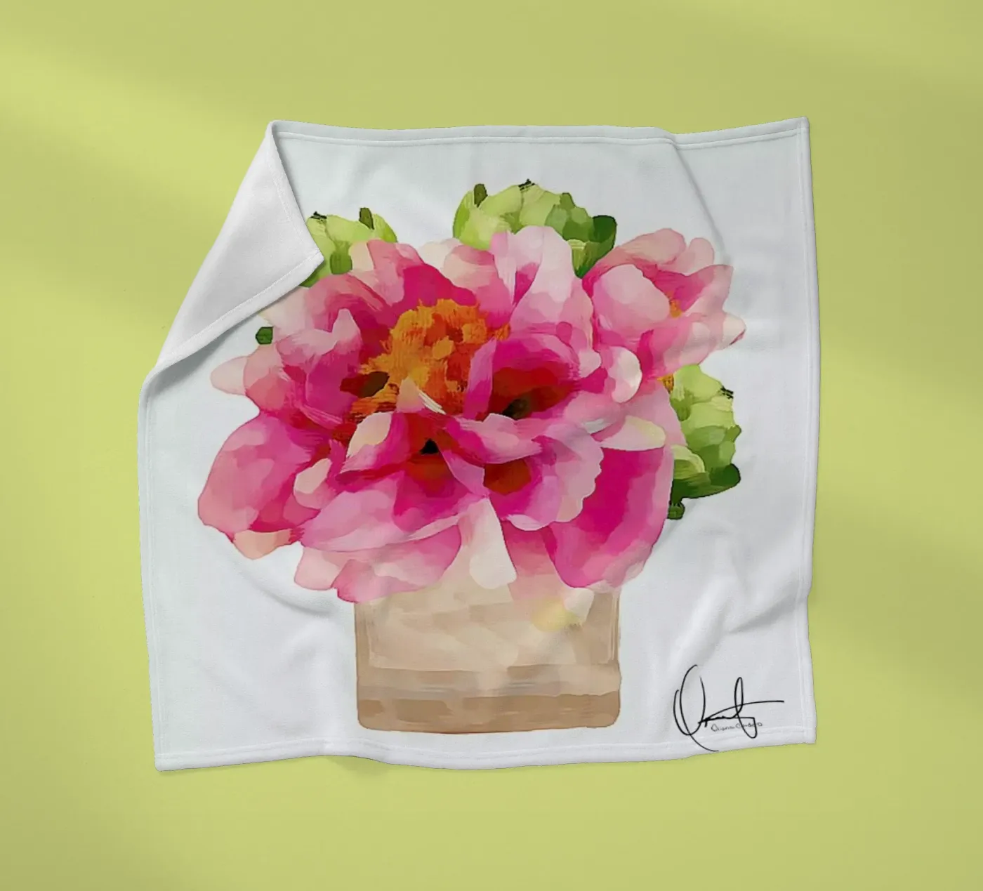 Peonies fleecedeken van Xchange Art Studio