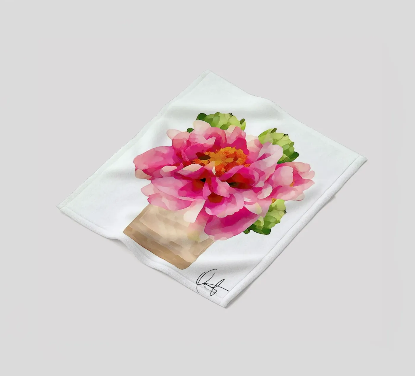 Peonies fleecedeken van Xchange Art Studio