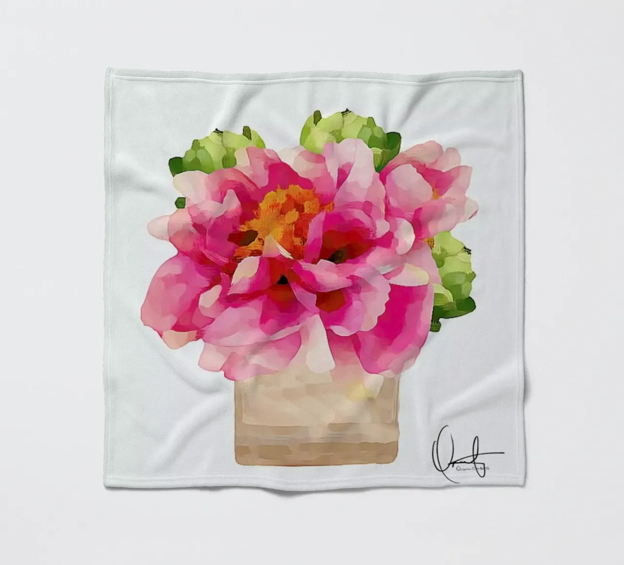 Peonies Fleecedecke von Xchange Art Studio