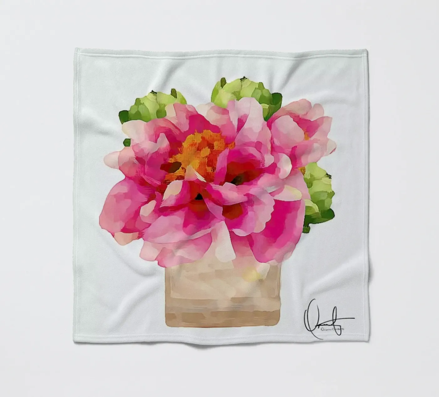 Peonies Fleecedecke von Xchange Art Studio