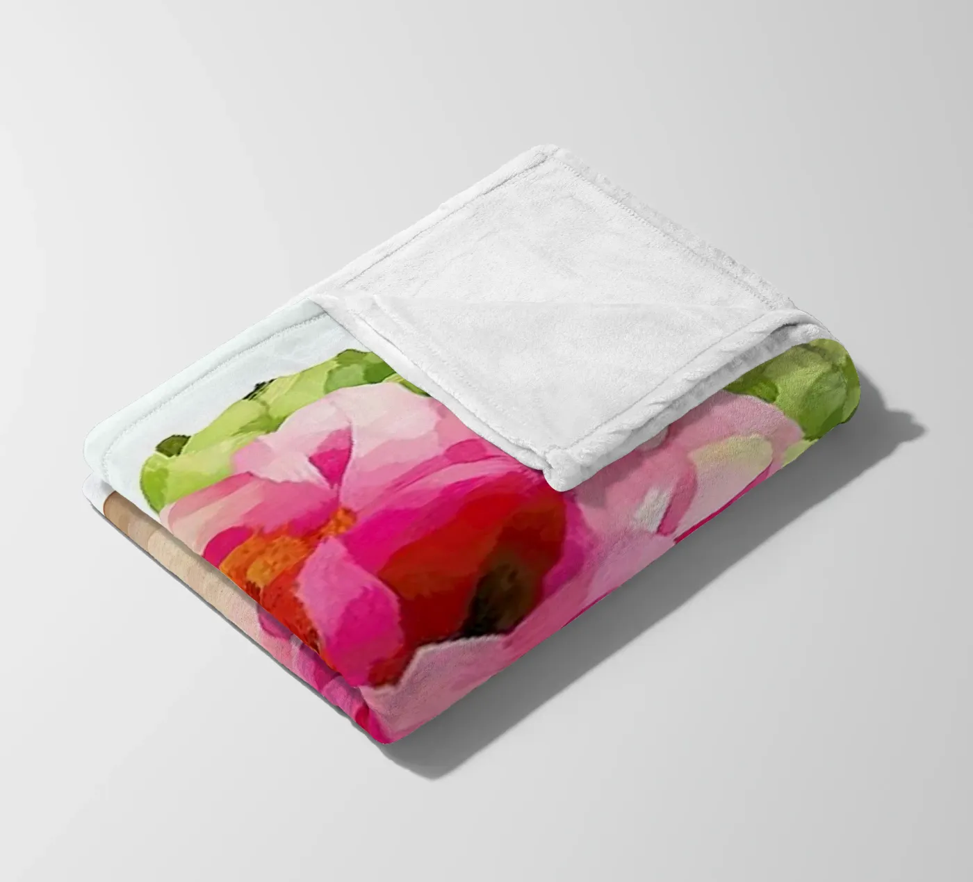 Peonies fleecedeken van Xchange Art Studio