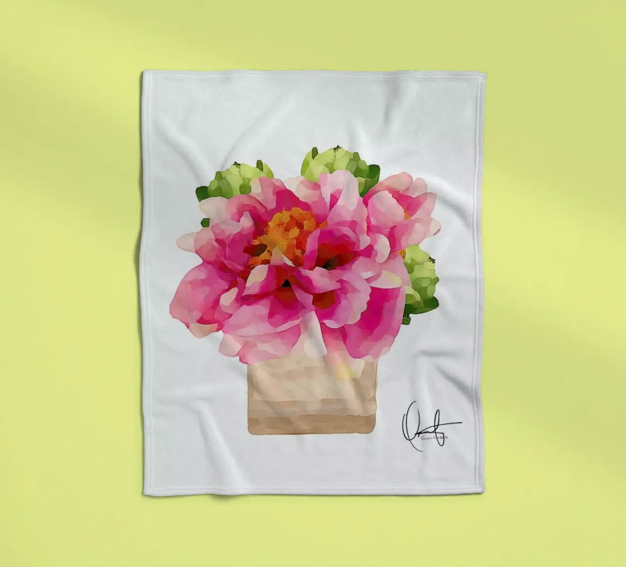 Peonies Fleecedecke von Xchange Art Studio