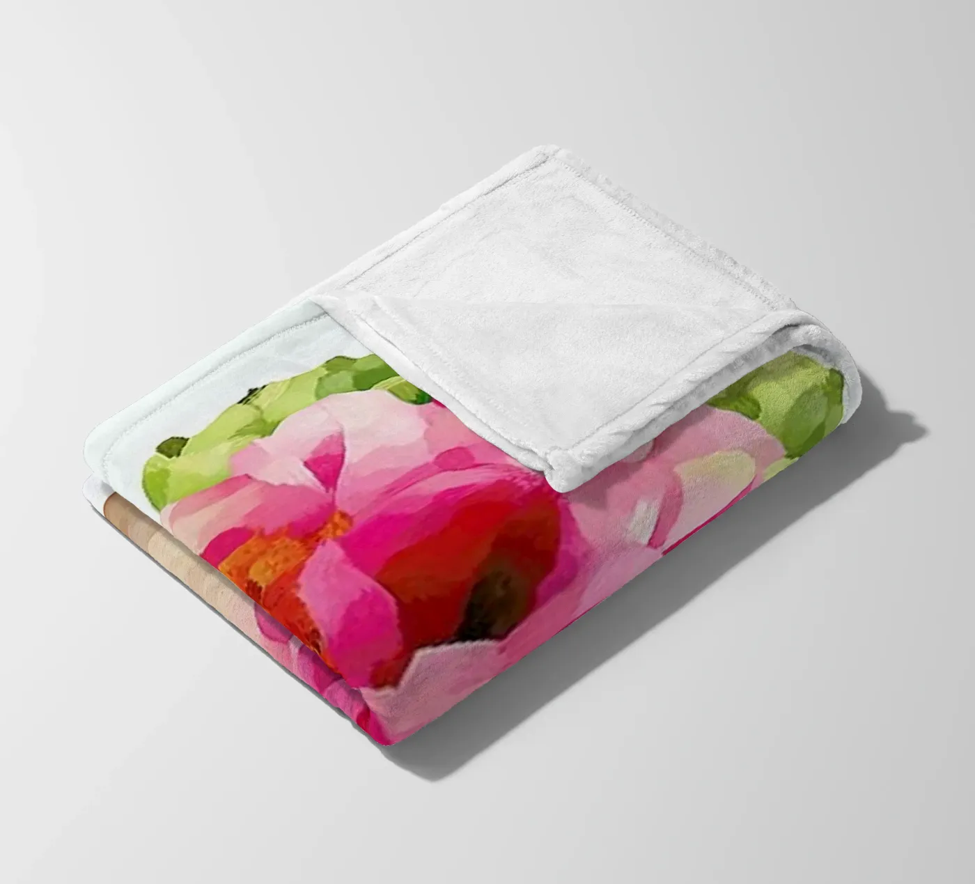 Peonies fleecedeken van Xchange Art Studio