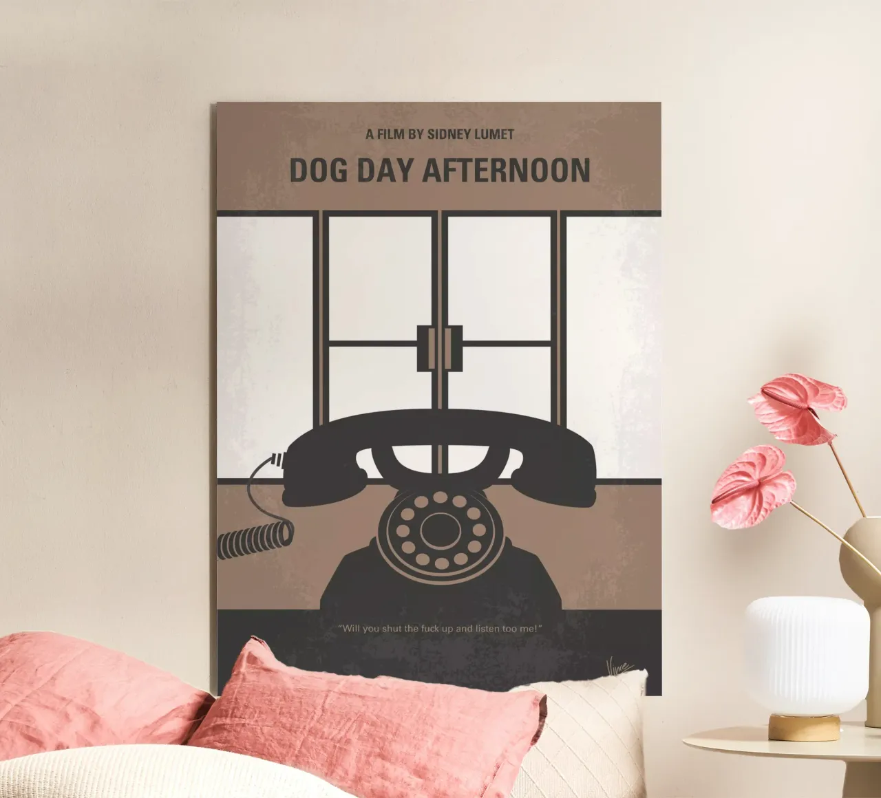 No479 My Dog Day Afternoon minimal movie poster Alu-Dibond von Chungkong