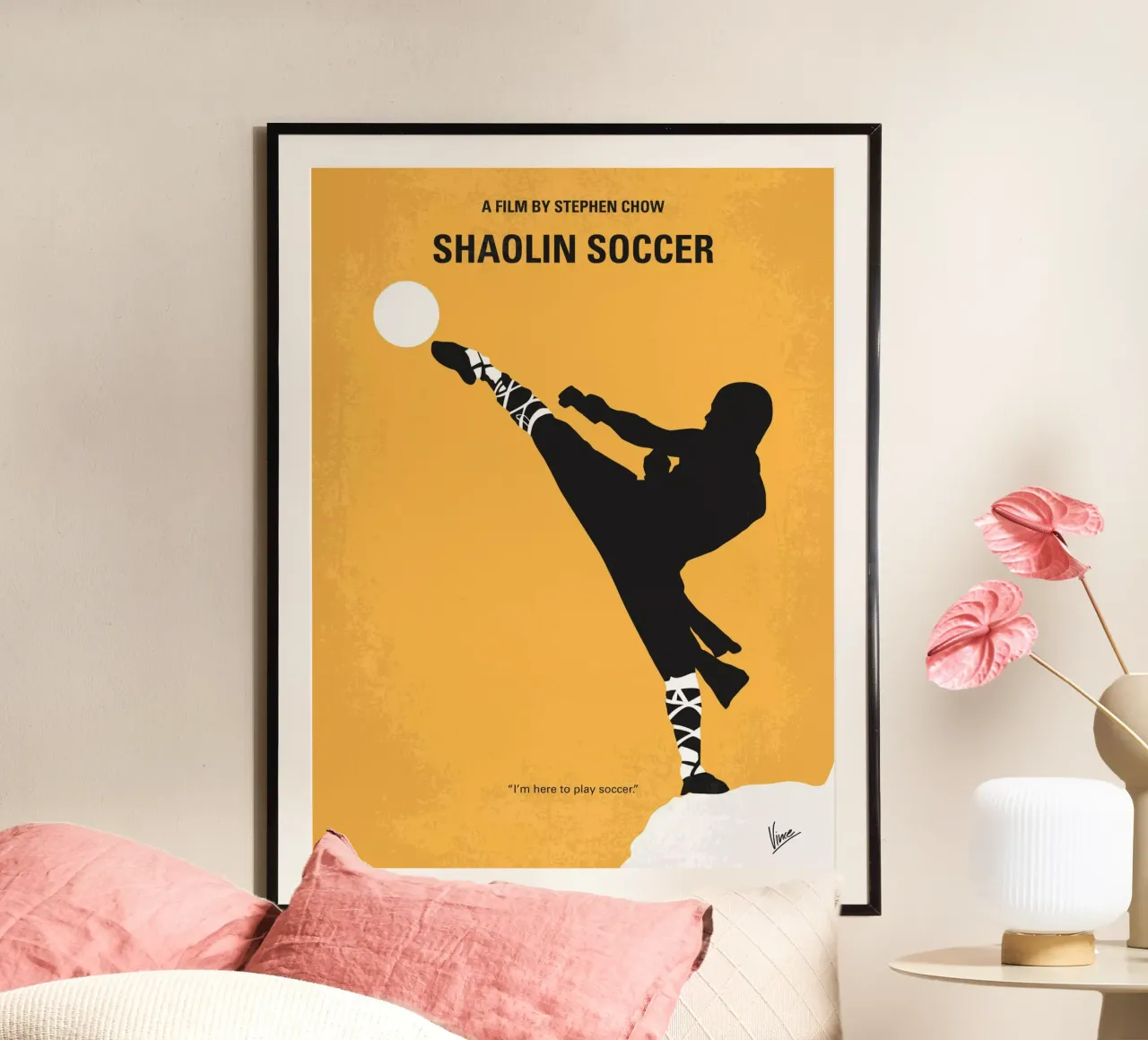 No480 My Shaolin Soccer minimal movie poster carta hahnemühle da Chungkong
