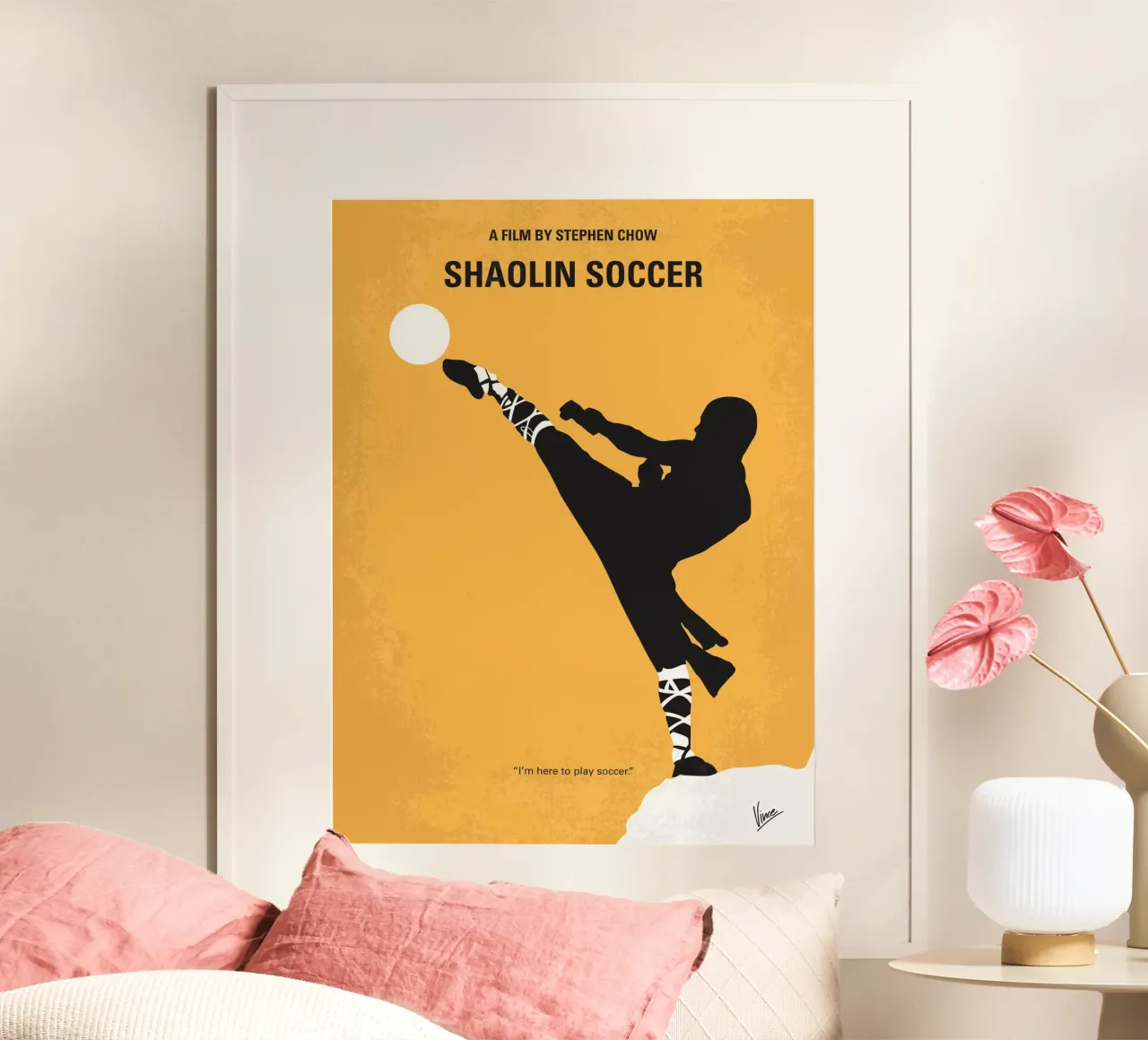 No480 My Shaolin Soccer minimal movie poster carta hahnemühle da Chungkong