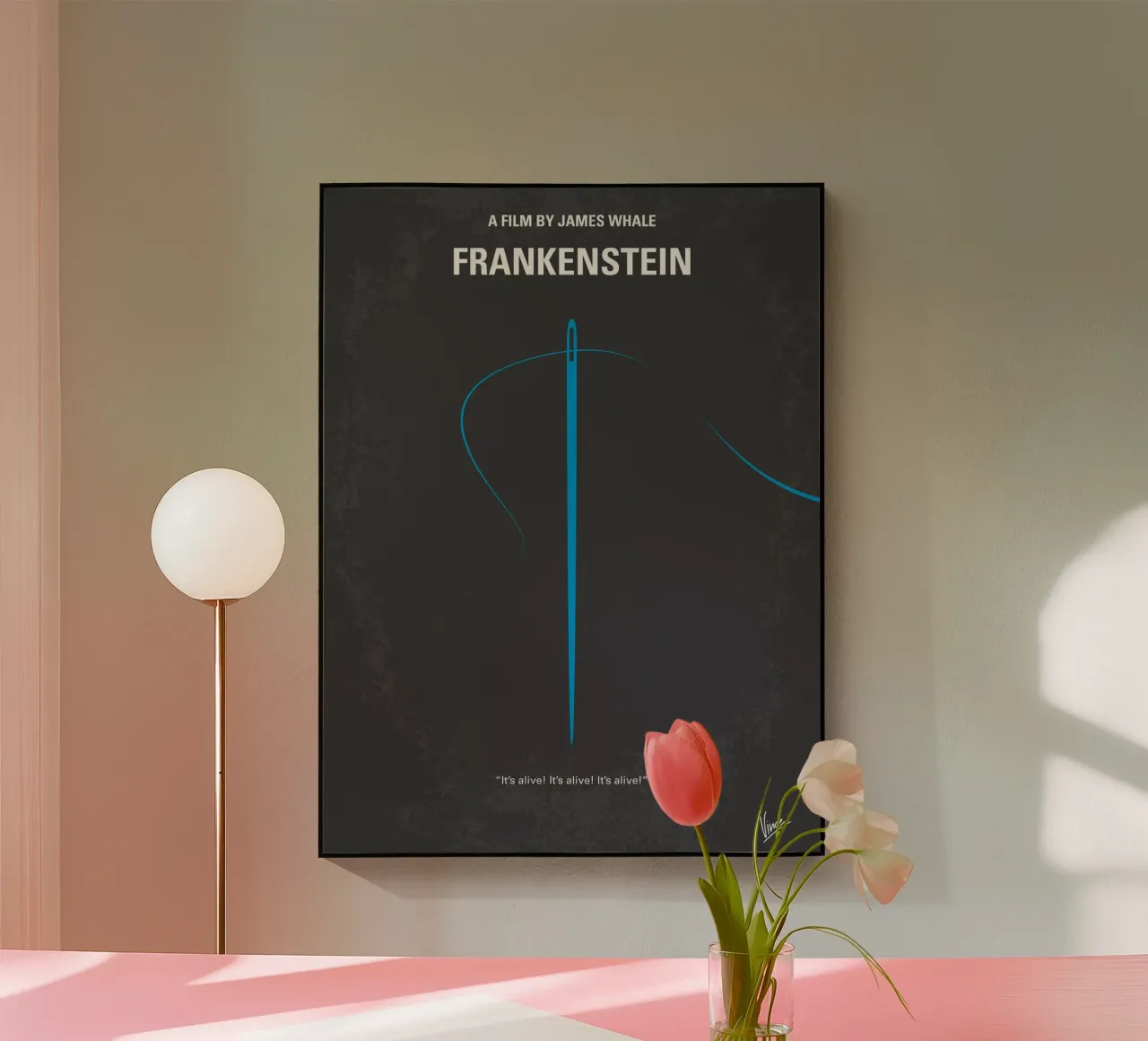 No483 My Frankenstein minimal movie poster plexiglass da Chungkong