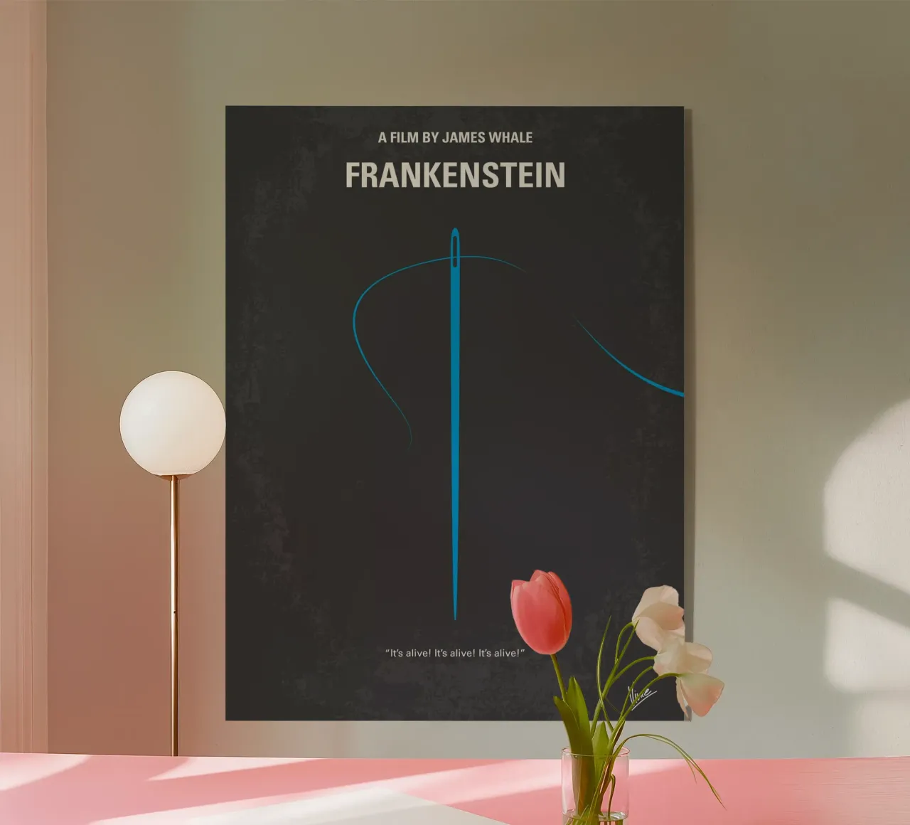 No483 My Frankenstein minimal movie poster plexiglass da Chungkong