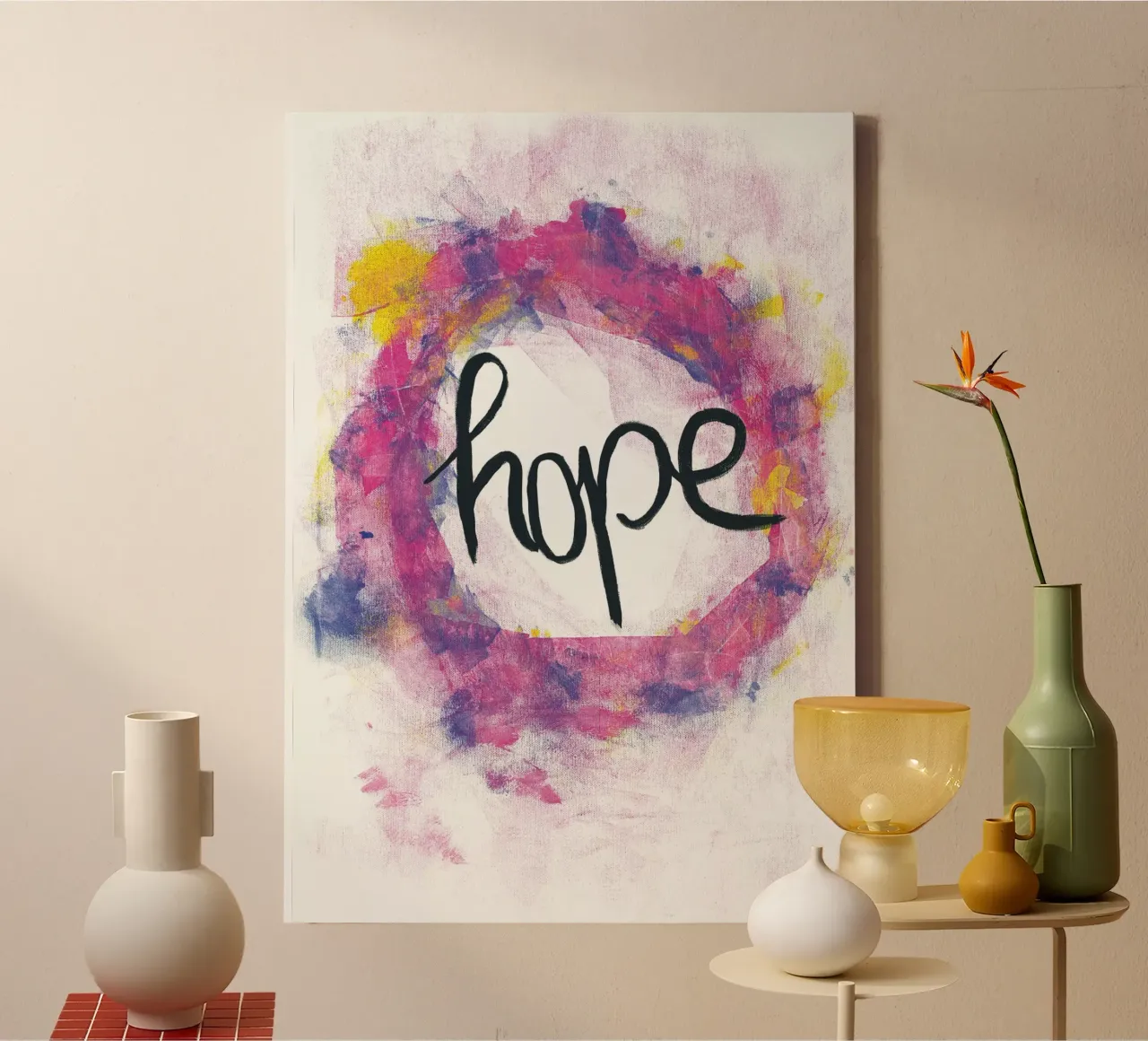 Hope tela con Cornice a cassetta da Typomorphose