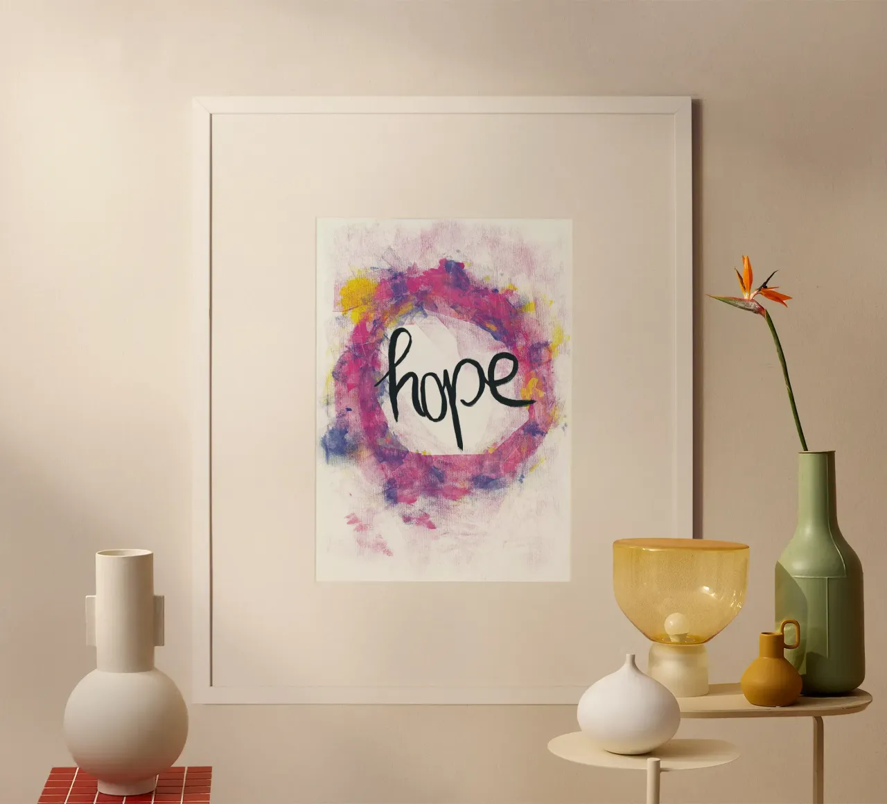Hope poster con telaio in alluminio da Typomorphose