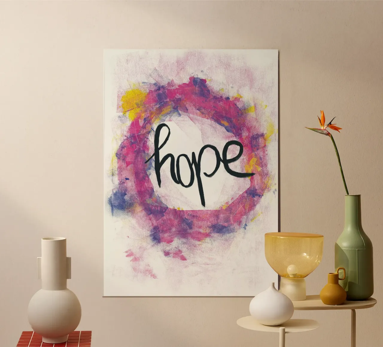 Hope poster con telaio in alluminio da Typomorphose