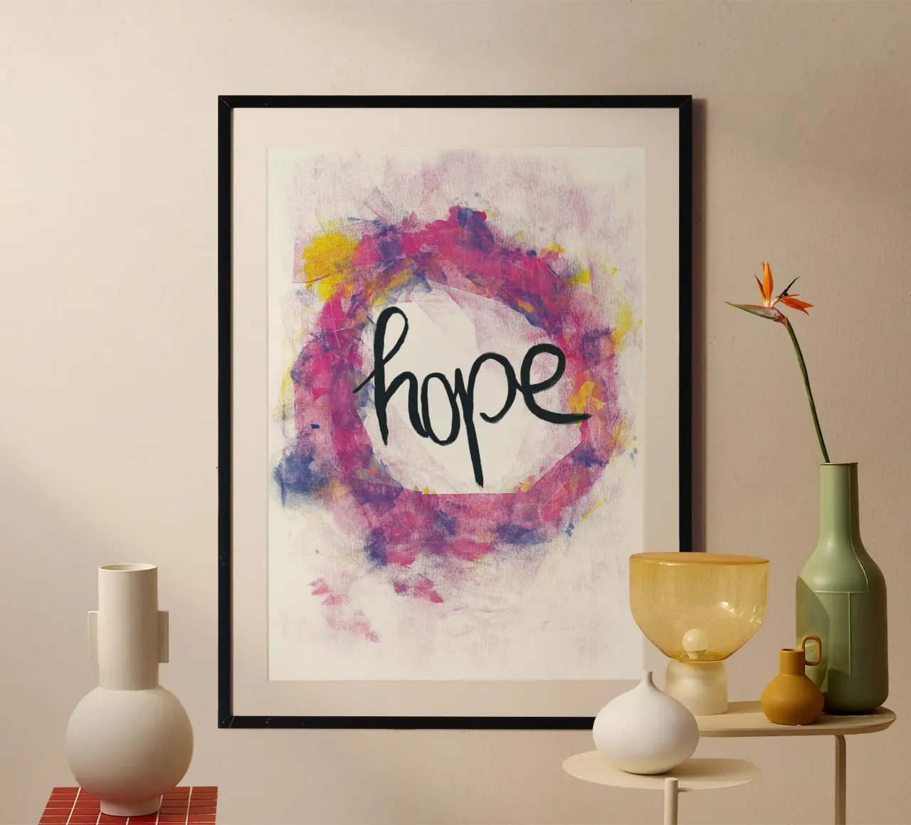 Hope poster con telaio in alluminio da Typomorphose