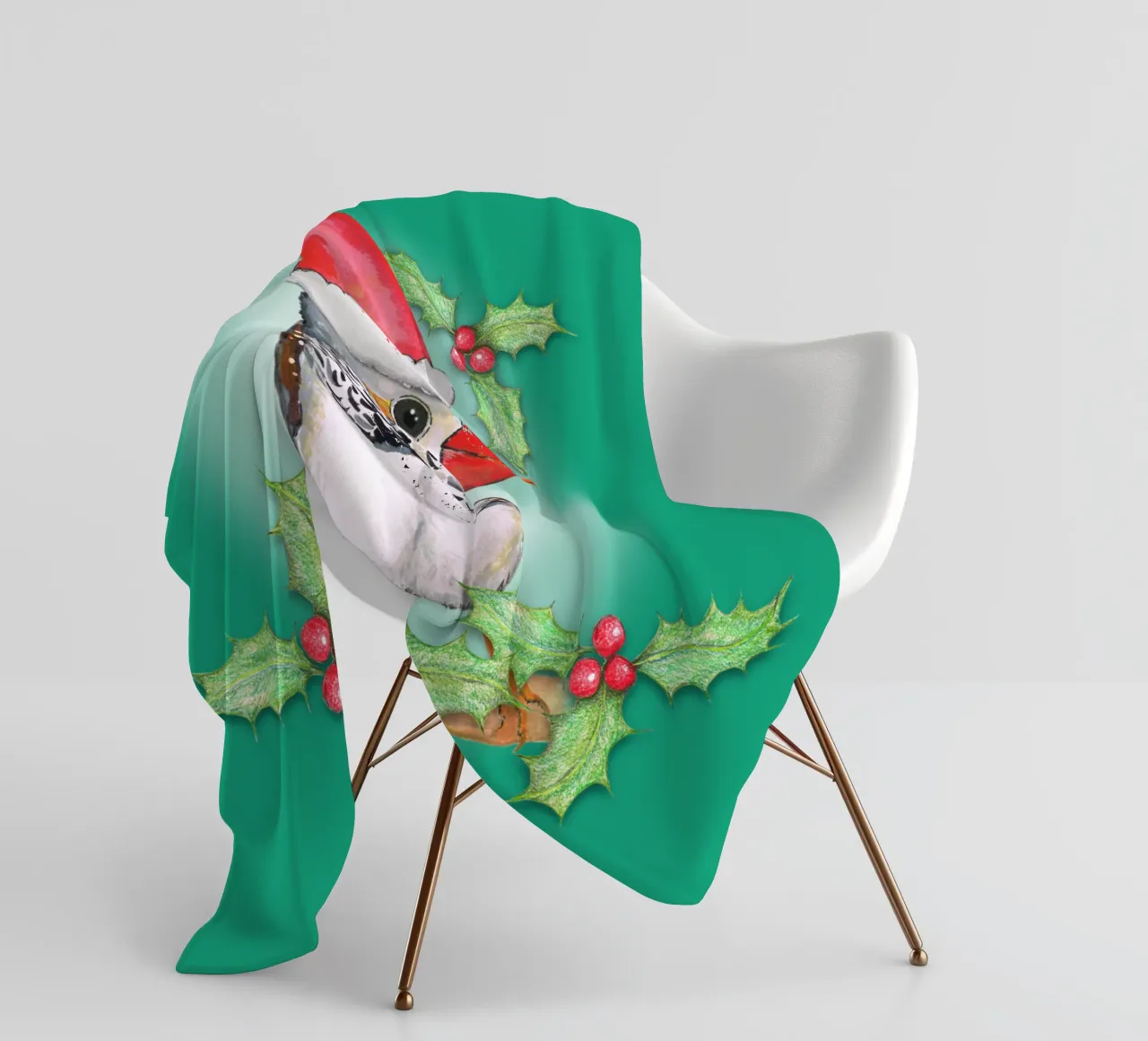 Fringuello zebrato stile natalizio coperta in pile da BwiseLizzy