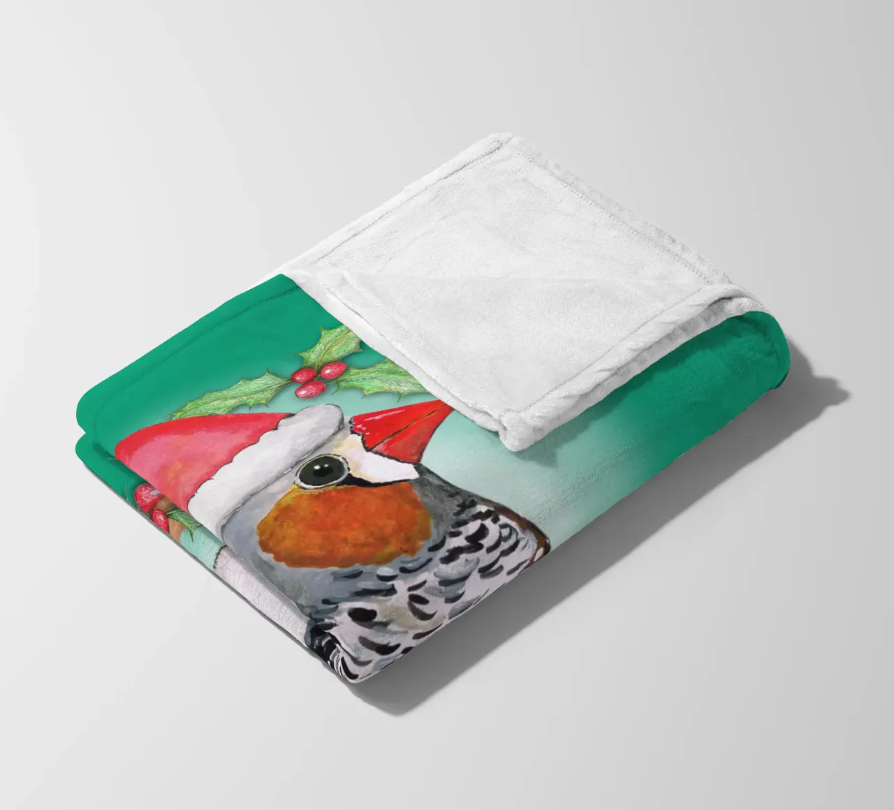 Fringuello zebrato stile natalizio coperta in pile da BwiseLizzy