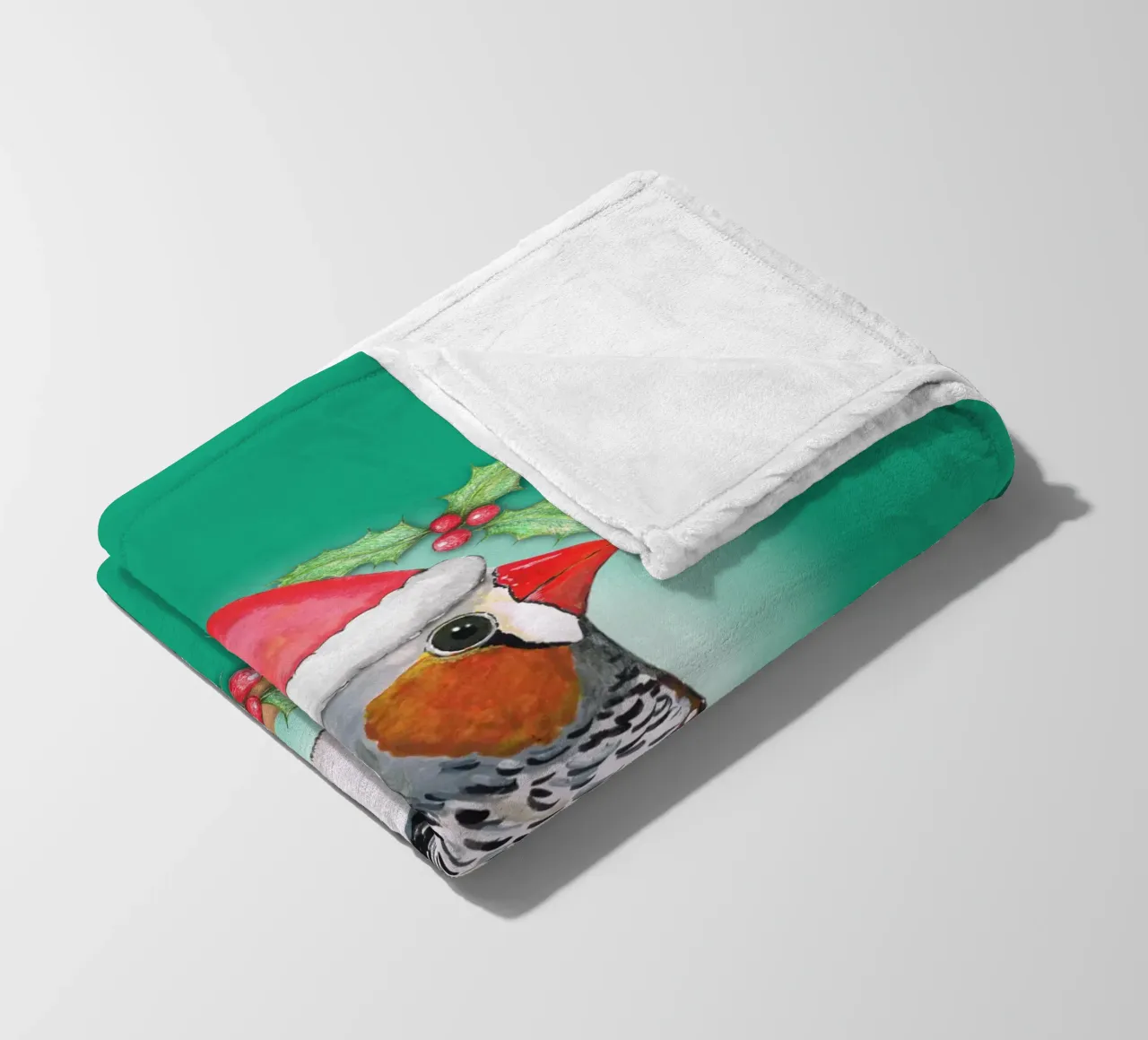 Fringuello zebrato stile natalizio coperta in pile da BwiseLizzy
