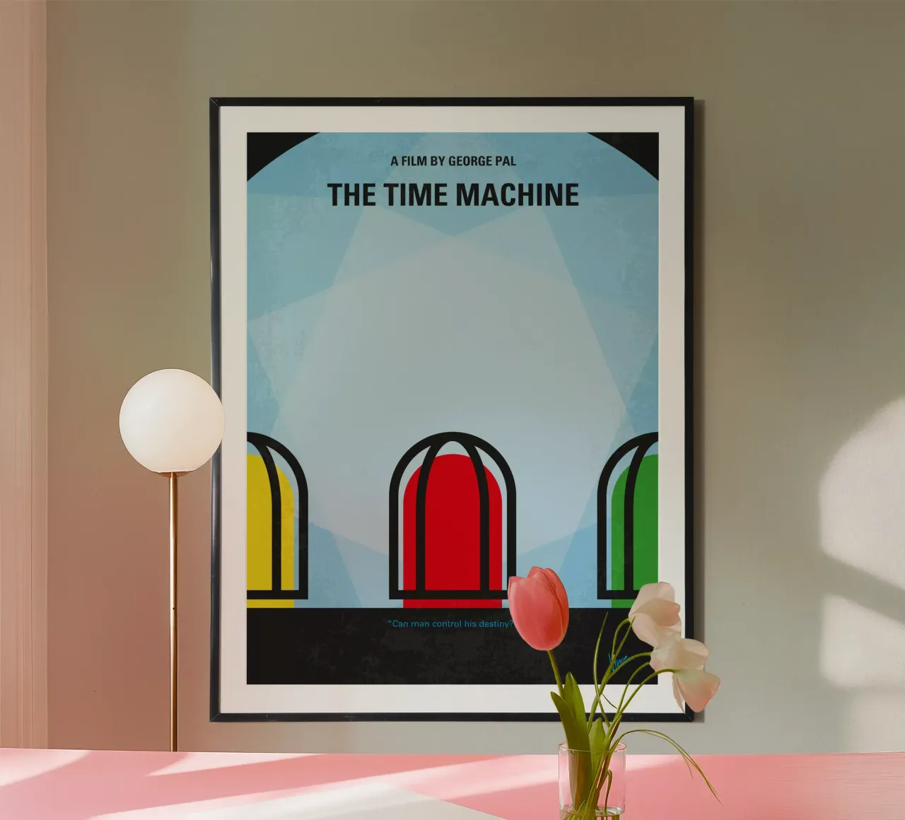 No489 My The Time Machine minimal movie poster carta hahnemühle da Chungkong