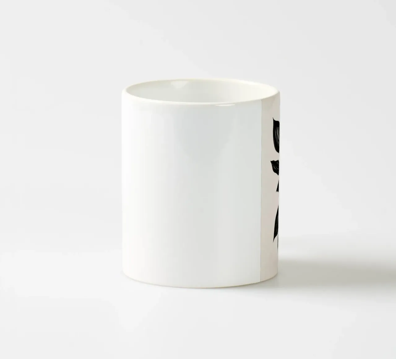 Minimalistischer schwarzer botanischer Kunstdruck - Leaf Study 1 Keramik Tasse von kookiepixel