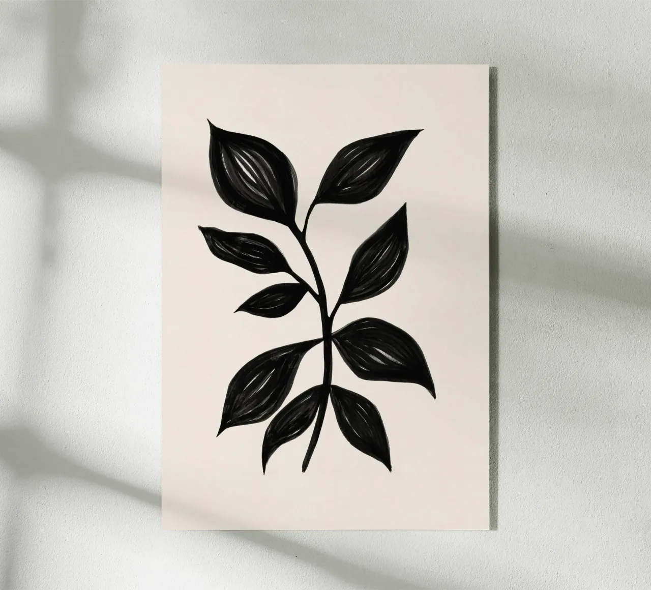 Stampa botanica nera minimalista - Studio di foglie 1 plexiglass da kookiepixel