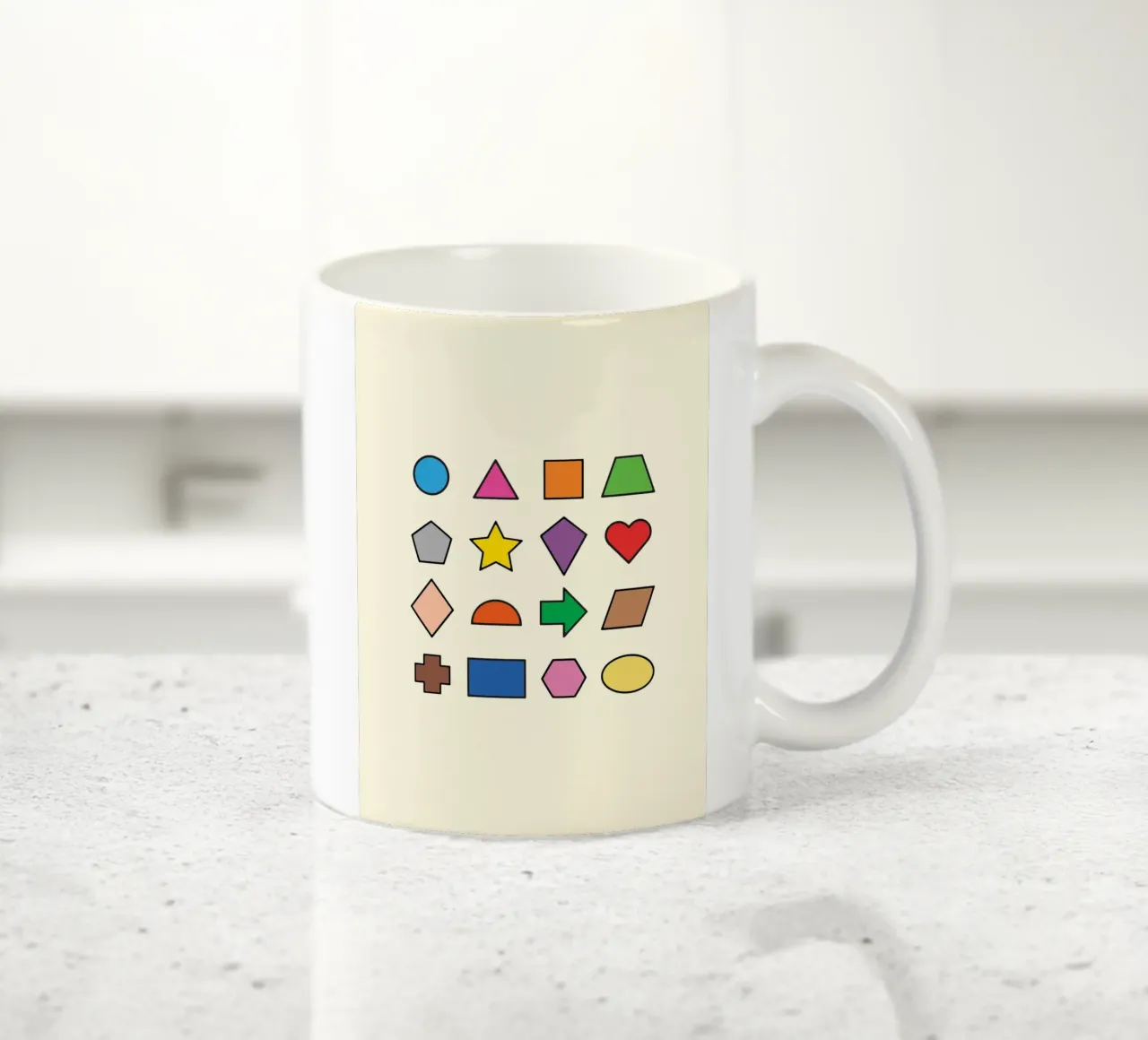 BASIC 2D SHAPES ceramic mug by MORINA FLAW
