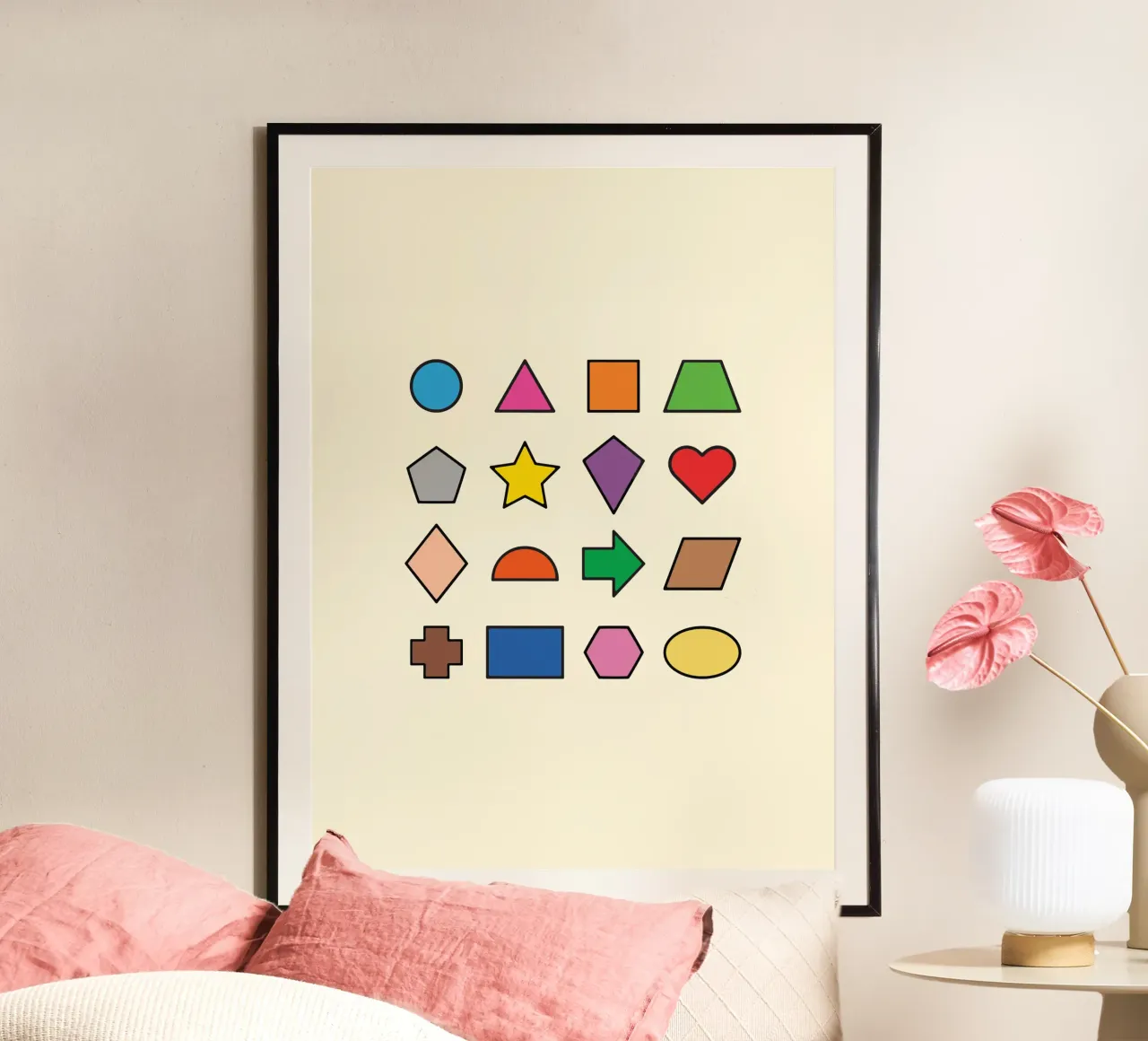 BASIC 2D SHAPES poster by MORINA FLAW