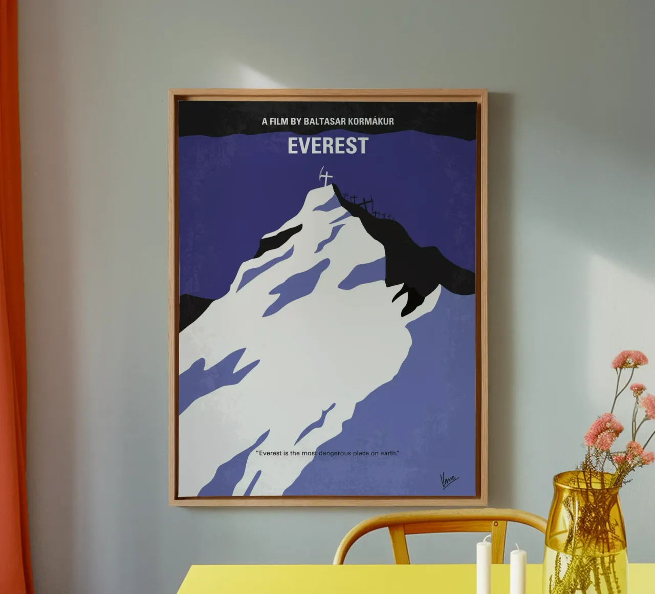 No492 My Everest minimal movie poster tela con Cornice a cassetta da Chungkong