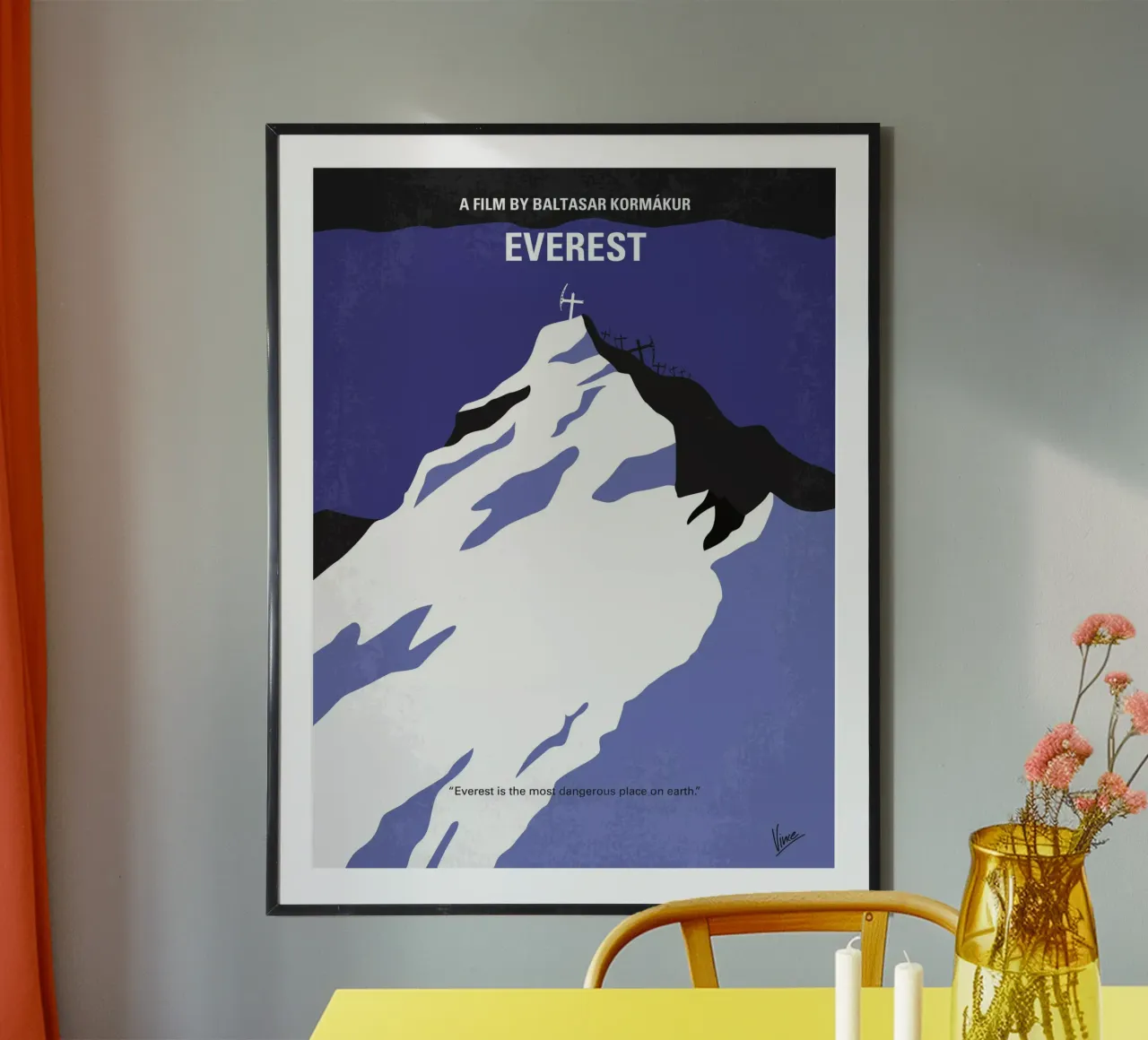 No492 My Everest minimal movie poster poster da Chungkong